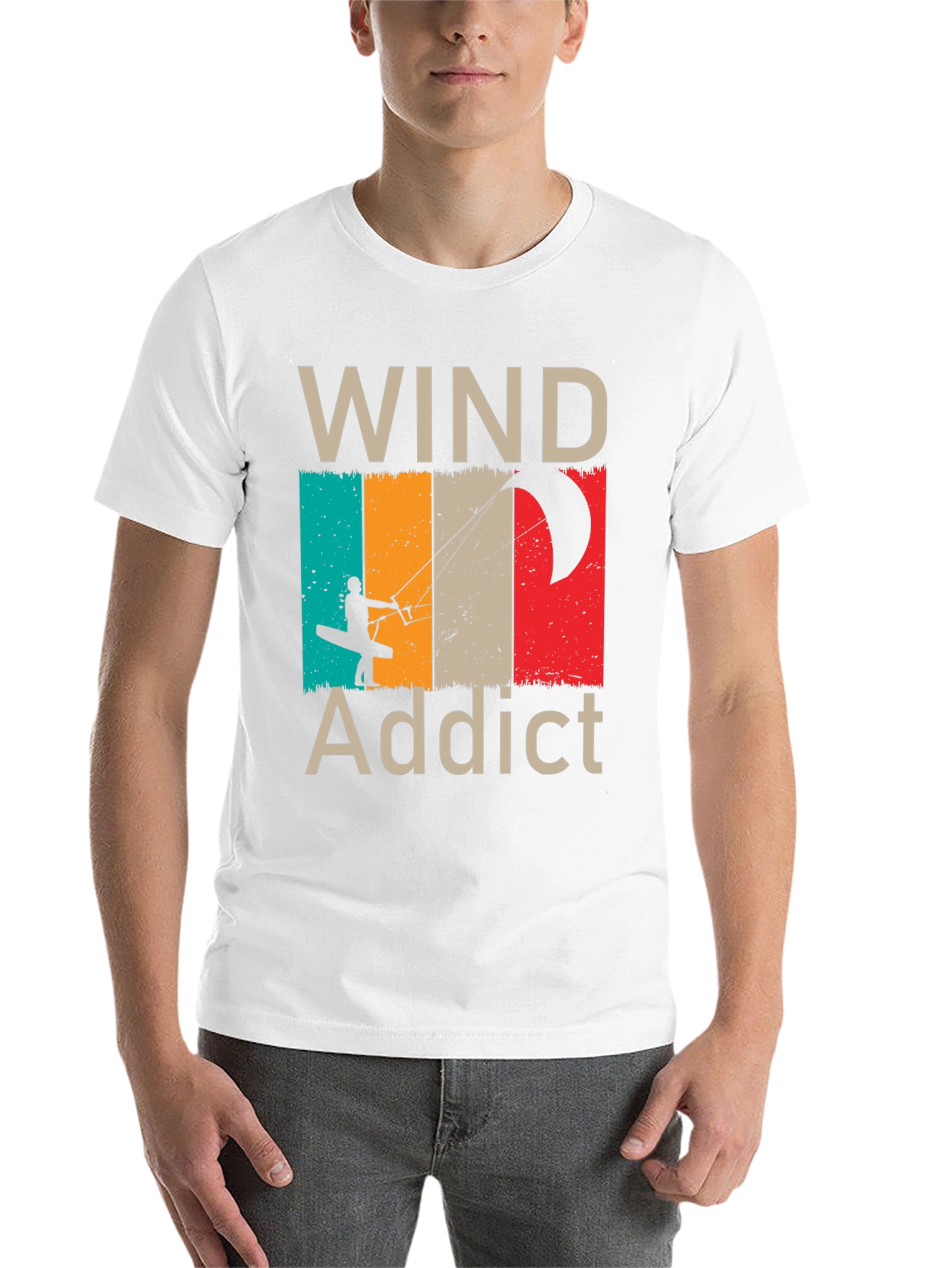 Black Wind Addict T-Shirt - Kiteboarding Design view 14