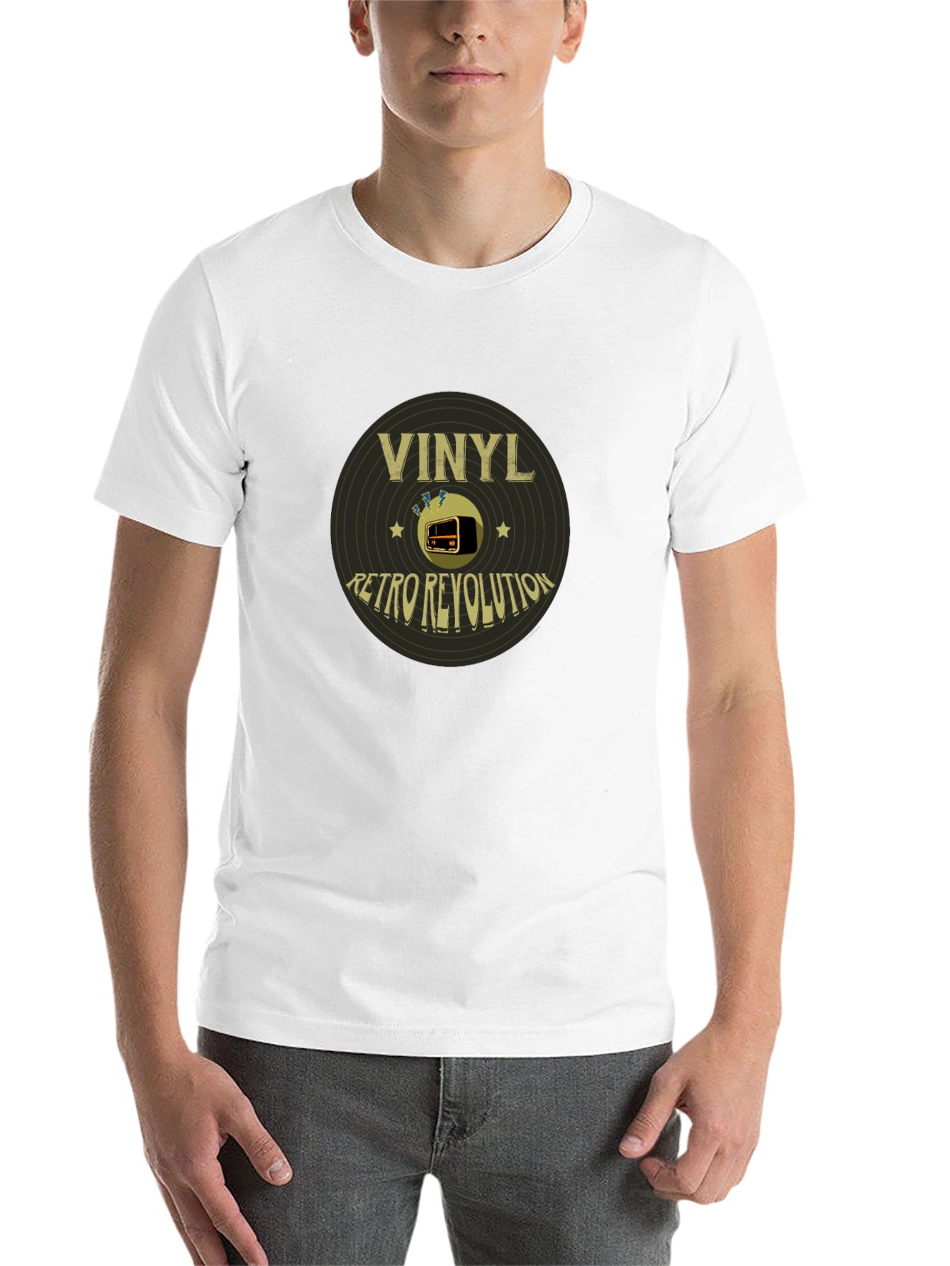 Retro Vinyl Revolution Black T-Shirt - 14
