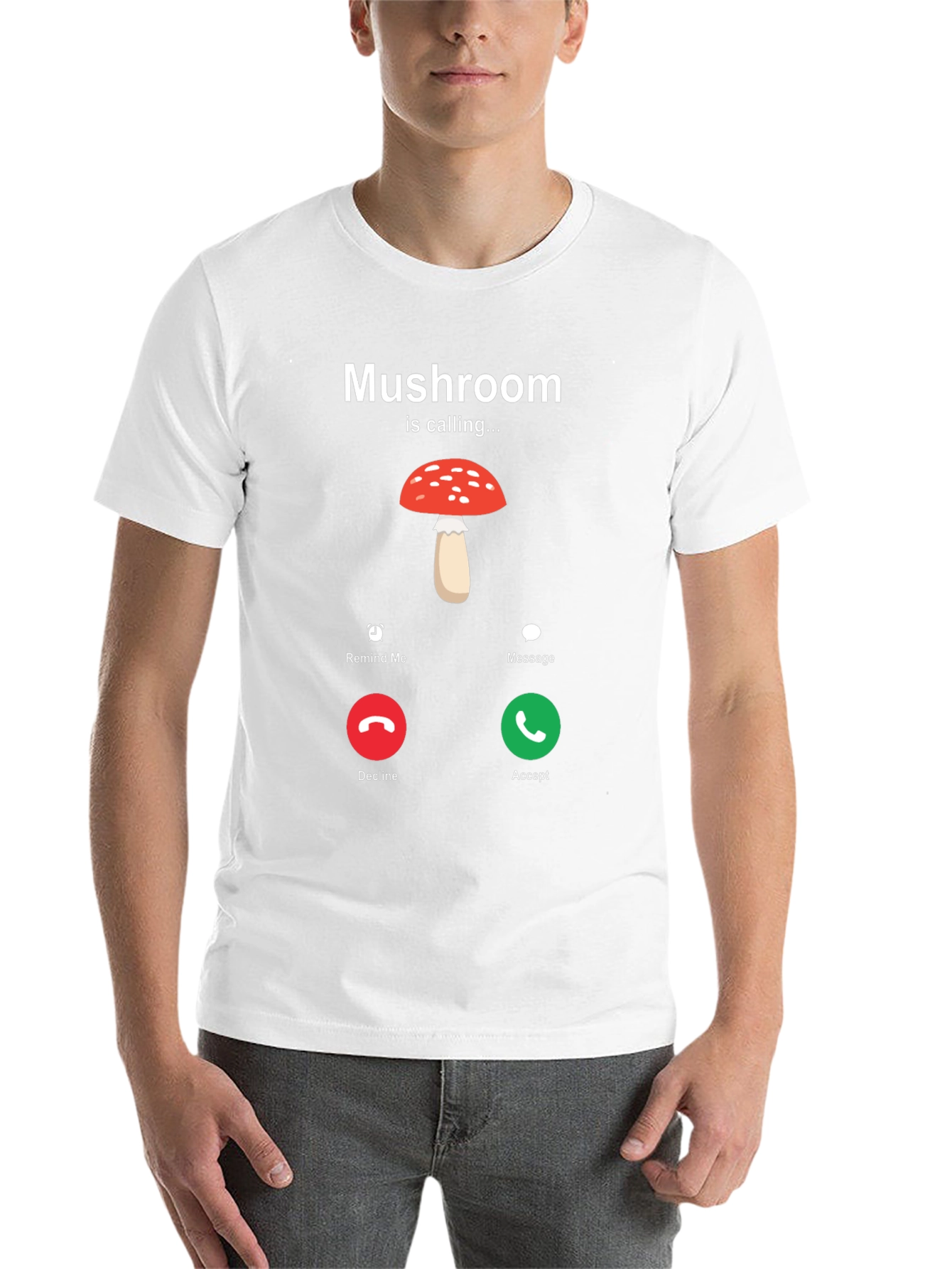 Black Mushroom is Calling T-Shirt - Humorous Nature Lover Tee view 14