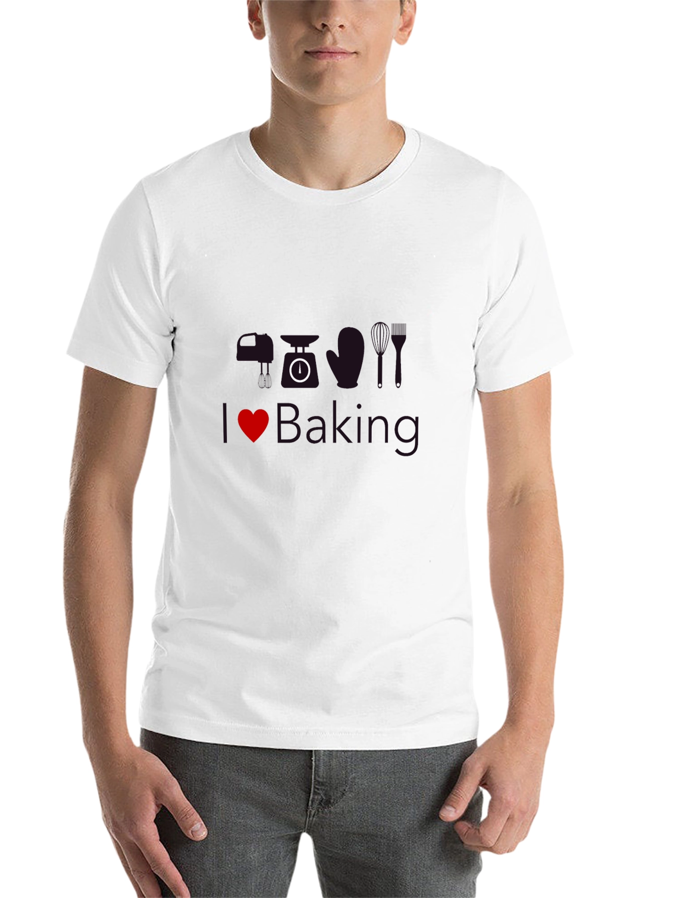 Black I Love Baking T-Shirt view 14