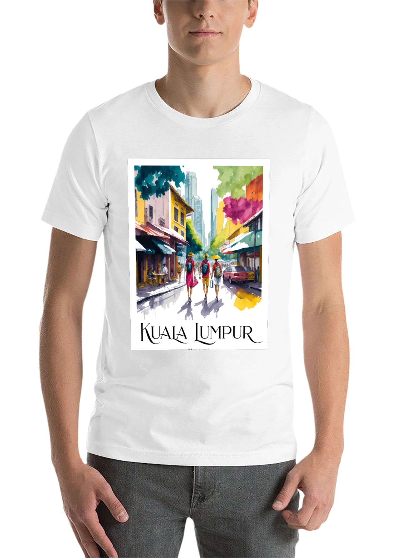 Black Kuala Lumpur Travel T-Shirt view 14