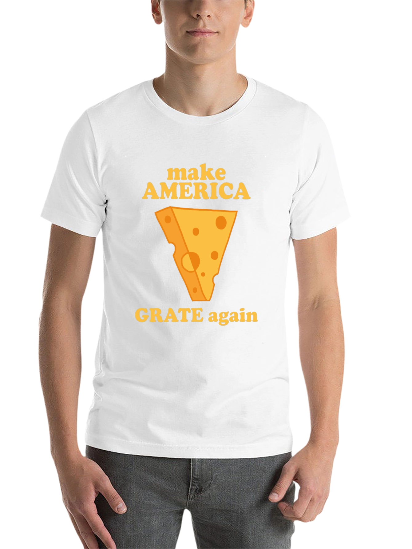 Black Make America Grate Again T-Shirt - Cheese Humor Tee view 14