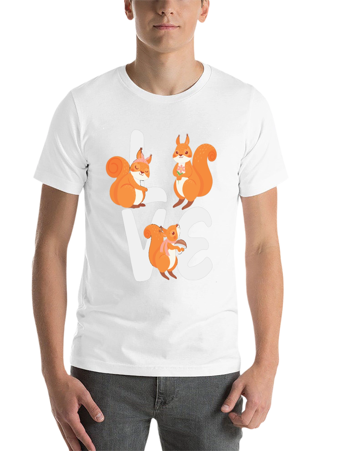 Black Squirrel Love Graphic T-Shirt - Adorable Animal Tee view 14