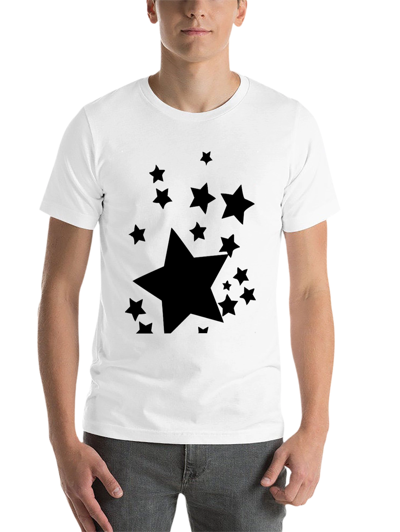 Black Starry Night Black T-Shirt view 14