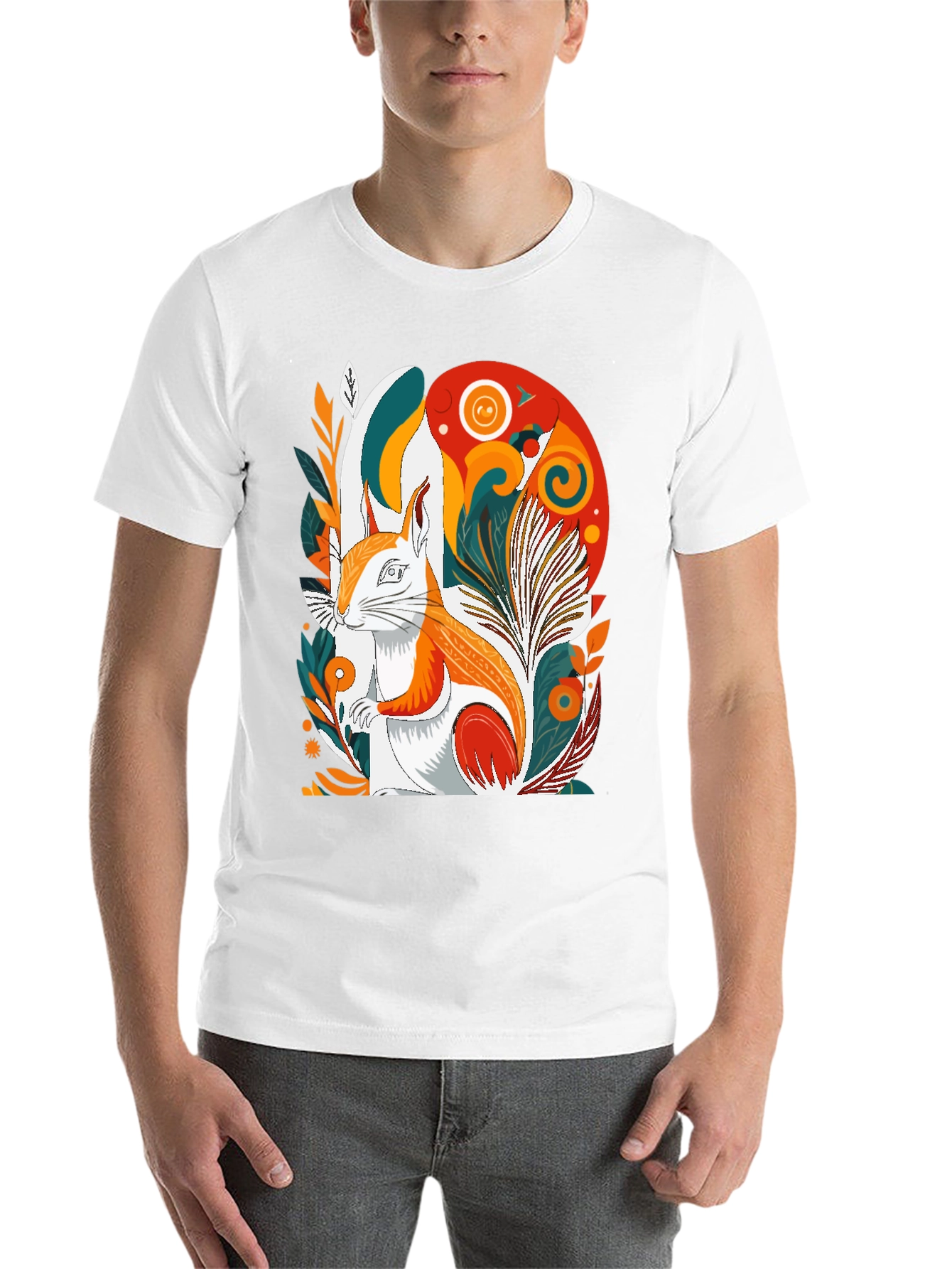 Black Squirrel Graphic Tee - Artistic Design, Modern Style view 14