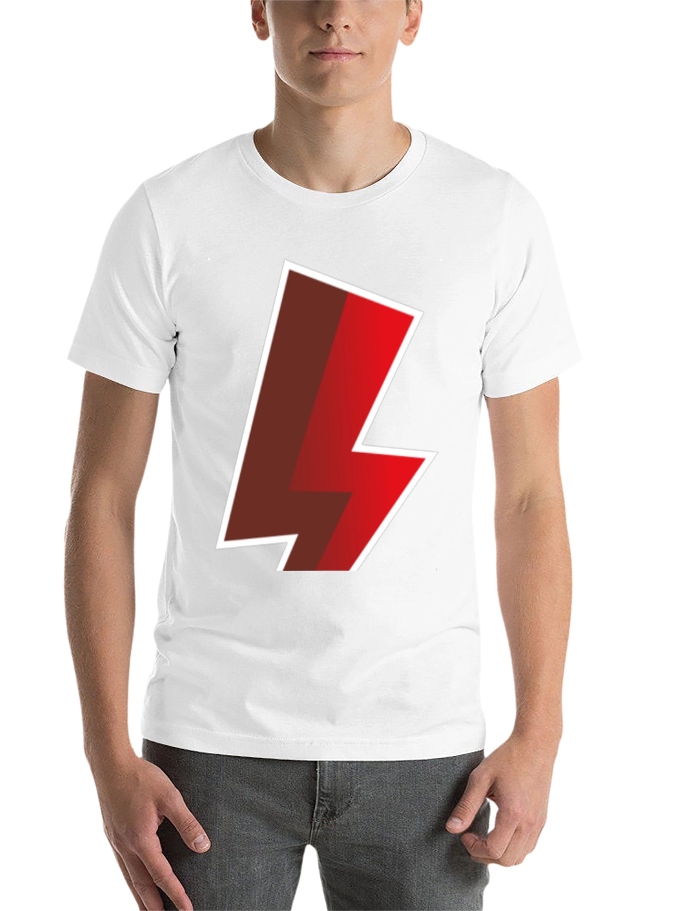 Black Bold Lightning Bolt Graphic Tee - Black view 14