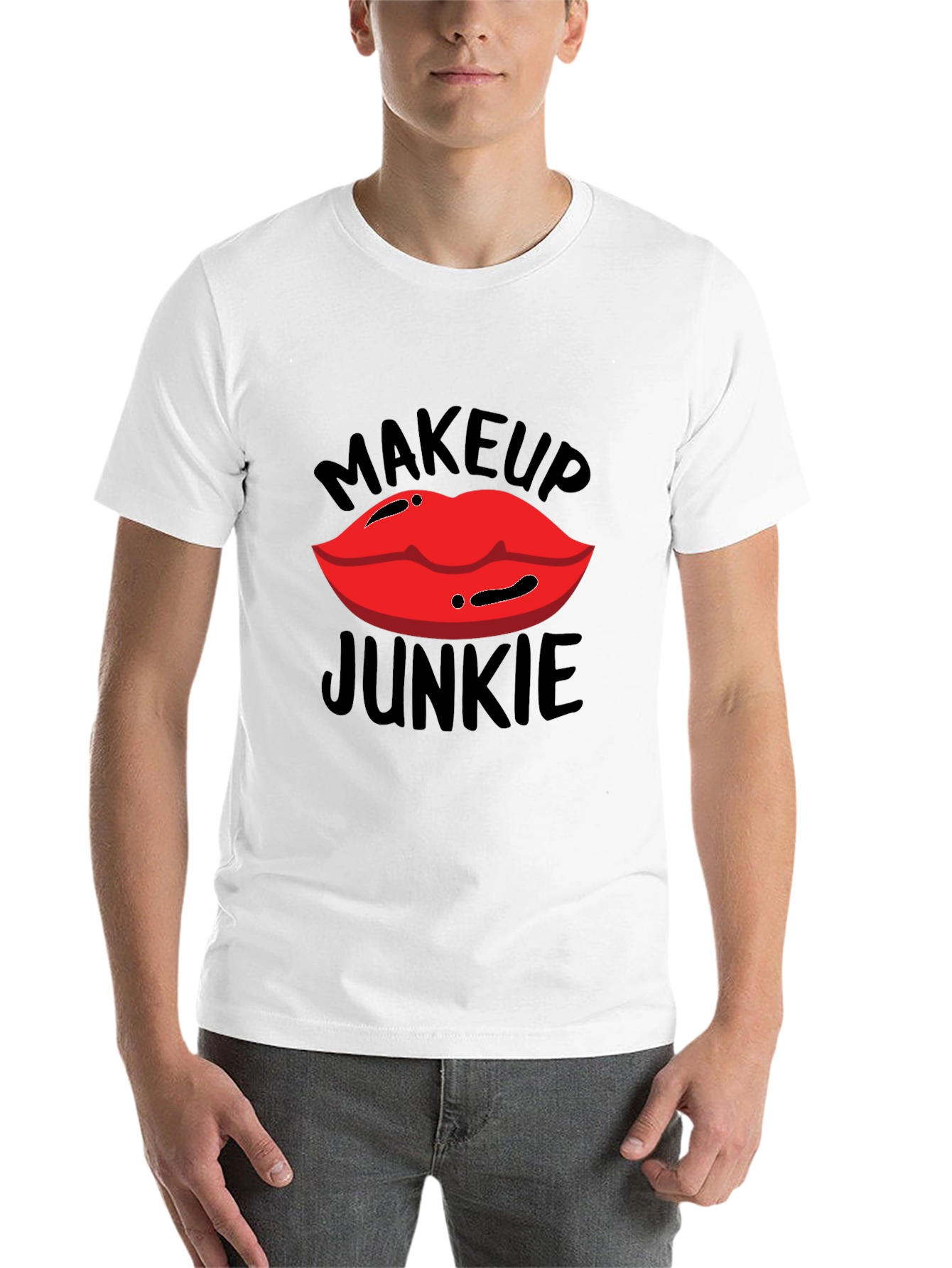 Black Makeup Junkie Graphic T-Shirt view 14