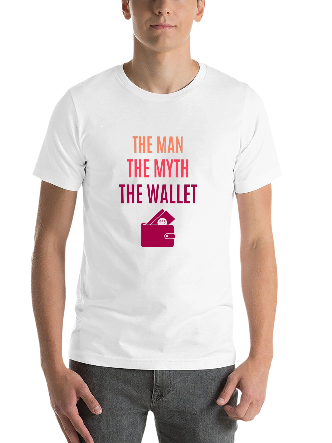 Black The Man, The Myth, The Wallet - Novelty T-Shirt view 14