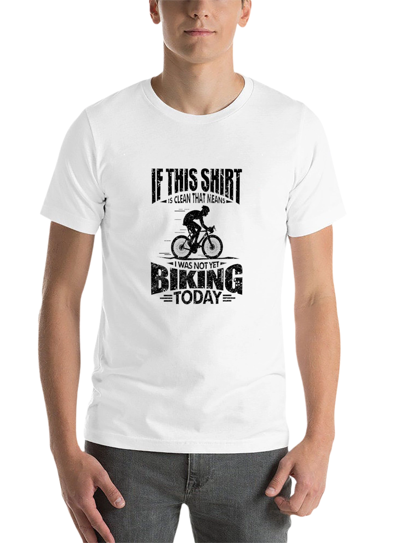 Black Funny Cycling T-Shirt: If This Shirt Is Clean view 14