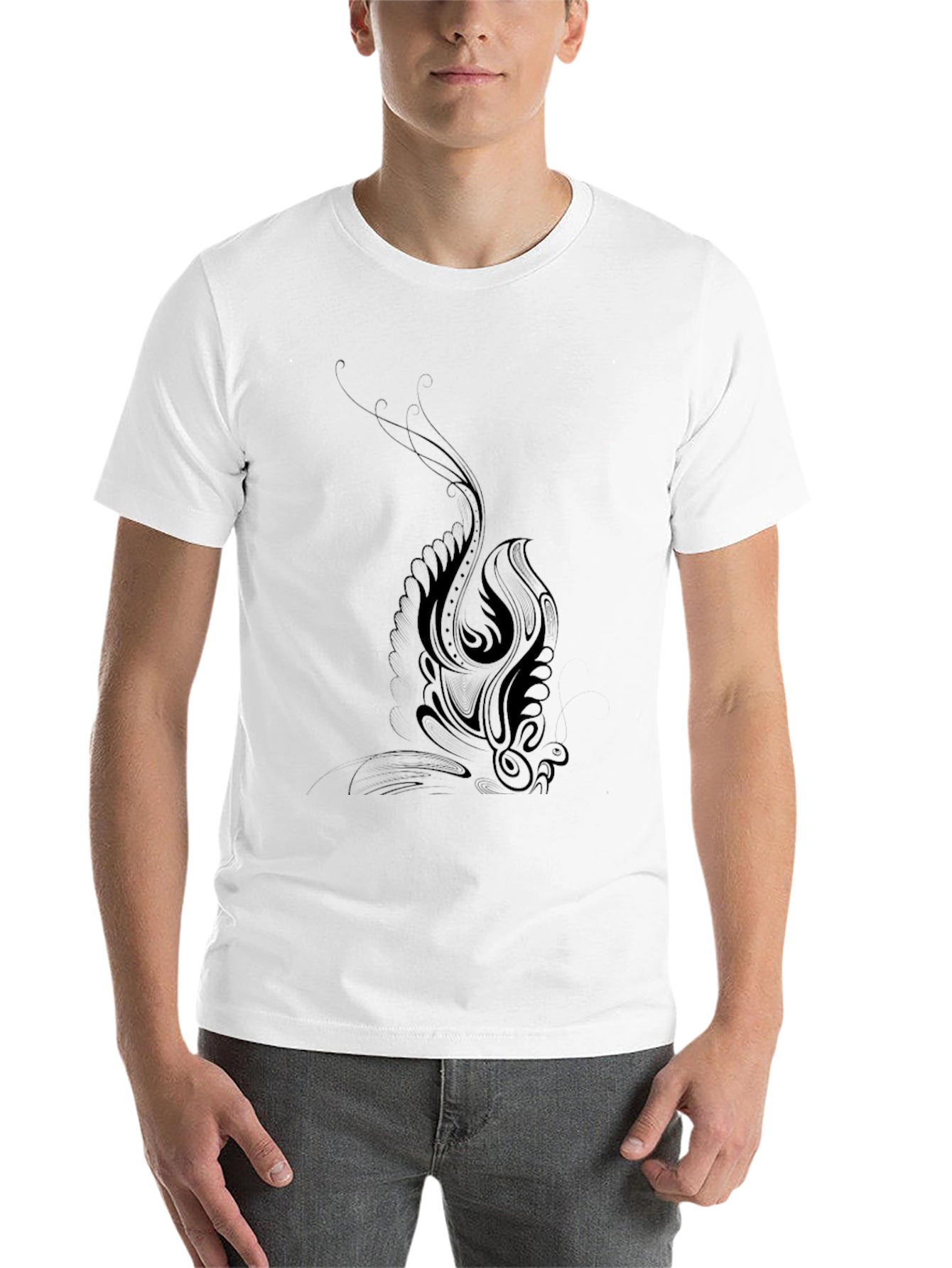 Black Phoenix Graphic Black T-Shirt for Men view 14