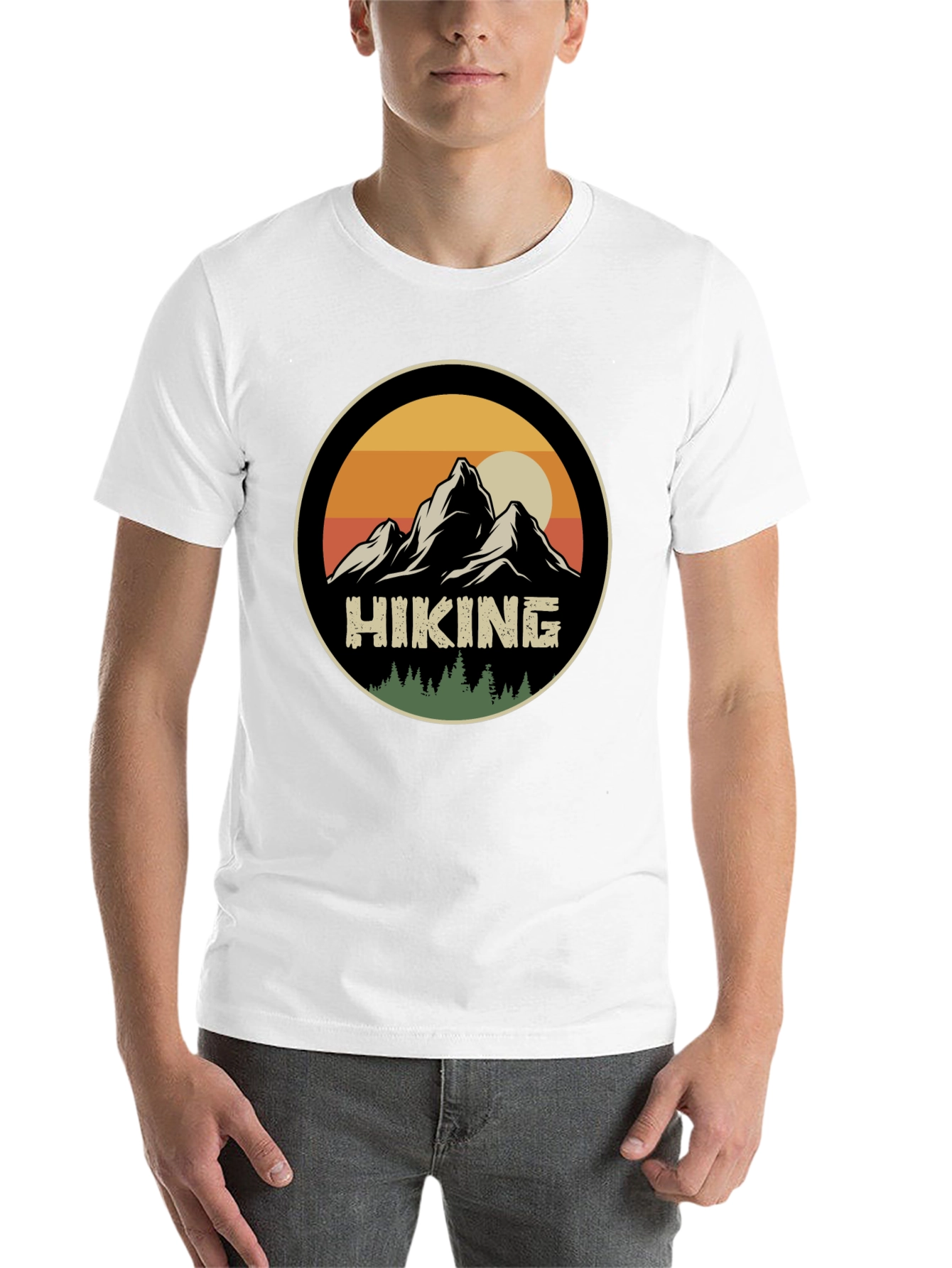 Black Hiking Adventure T-Shirt - Mountain Graphic Tee view 14
