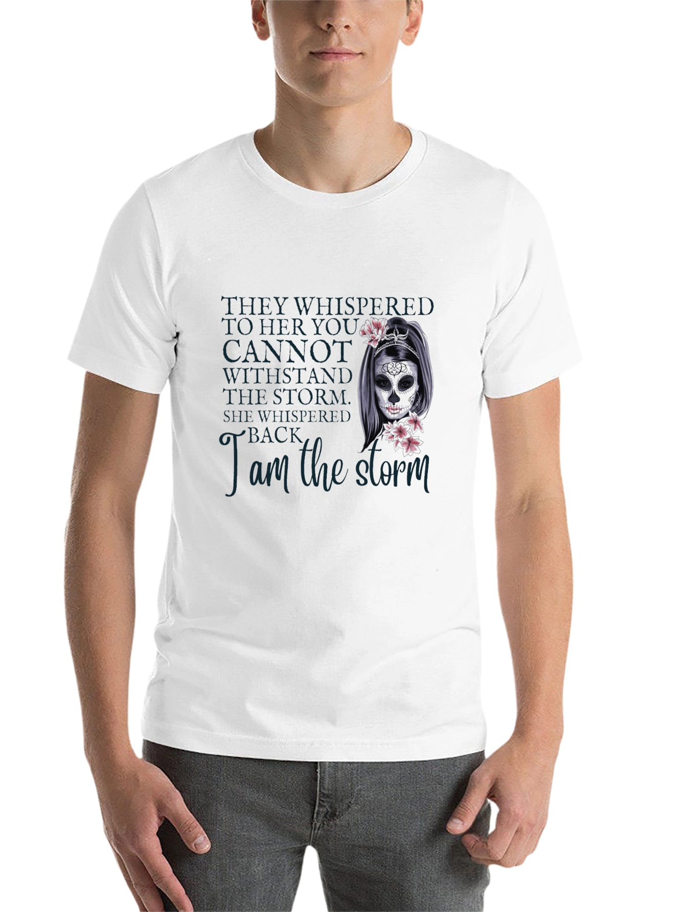 Black I am the Storm Graphic T-Shirt - Dark view 14