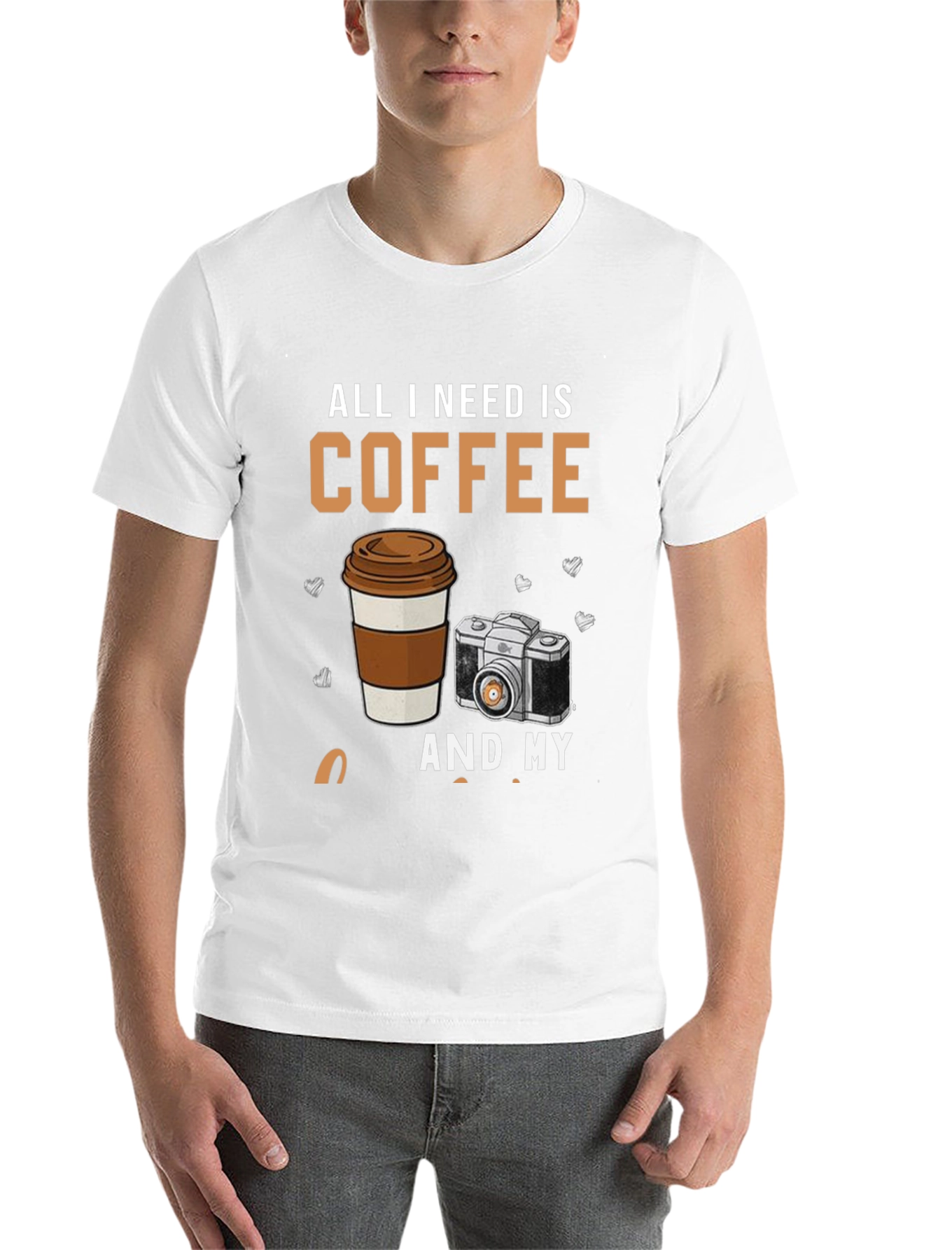 Black Coffee & Camera Graphic T-Shirt view 14