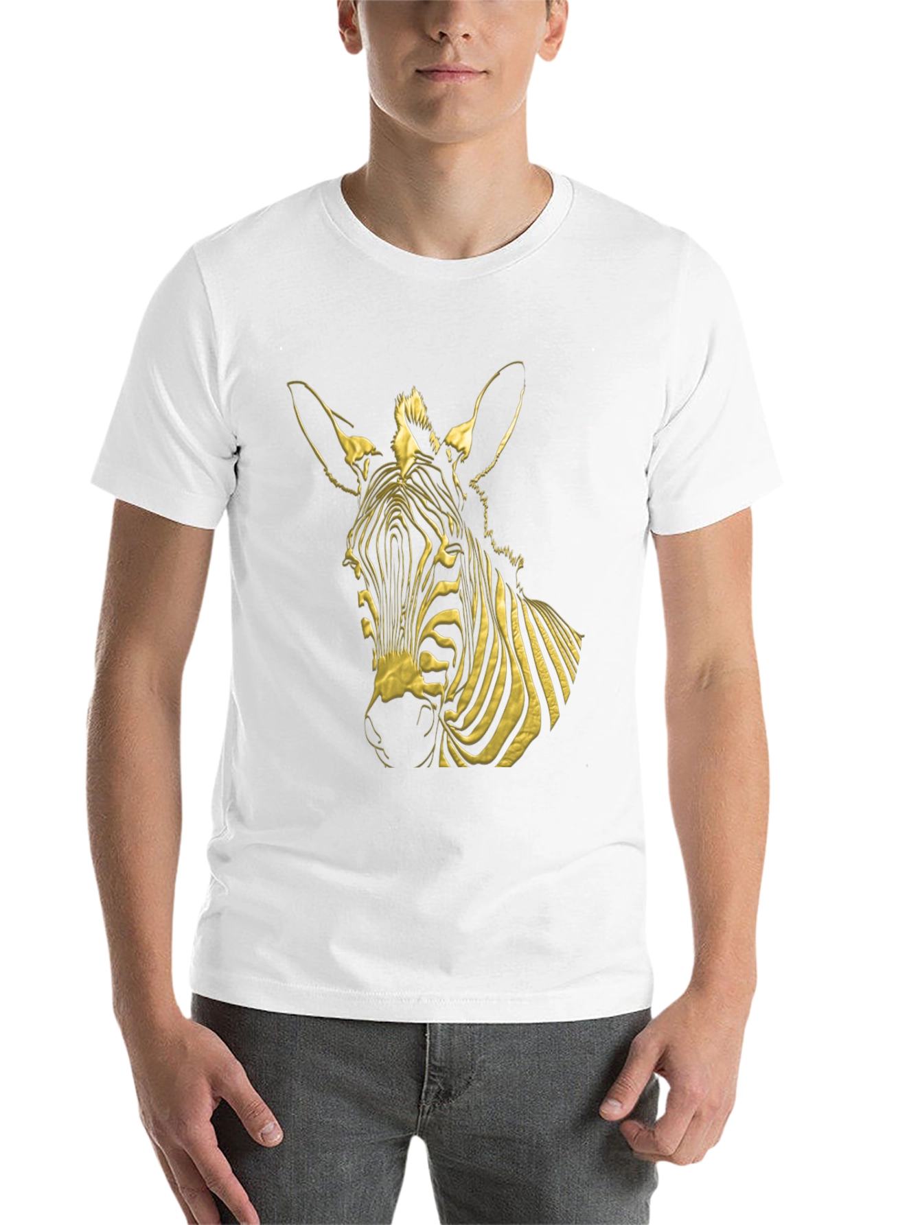 Black Zebra Graphic Tee - Bold Black T-Shirt view 14