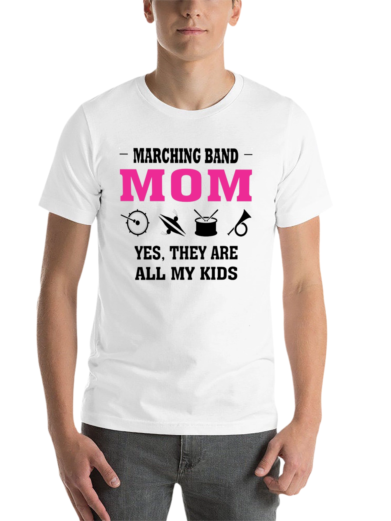 Black Marching Band Mom Graphic T-Shirt view 14