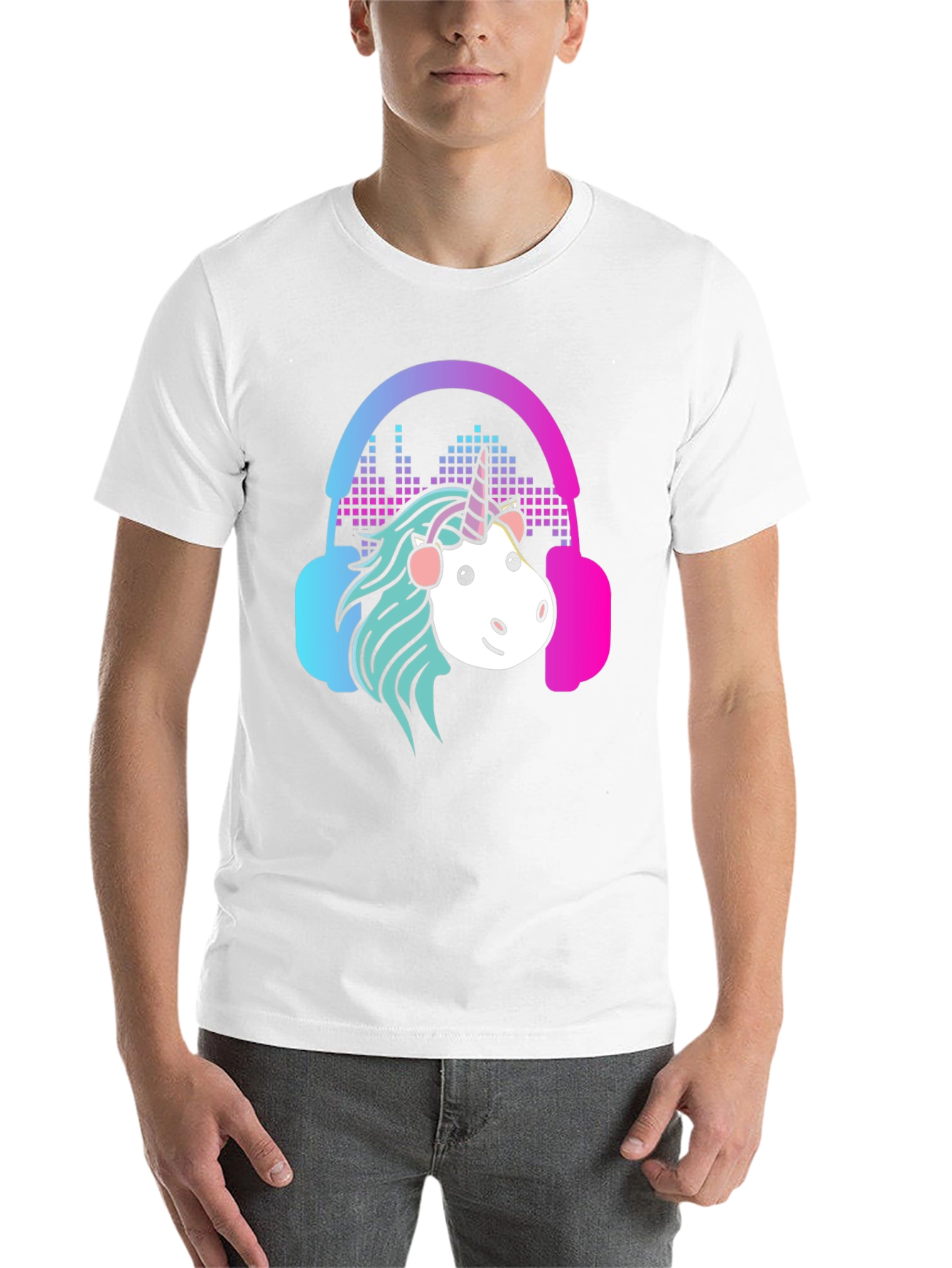 Black Unicorn DJ Graphic Tee - Cool Comfort view 14