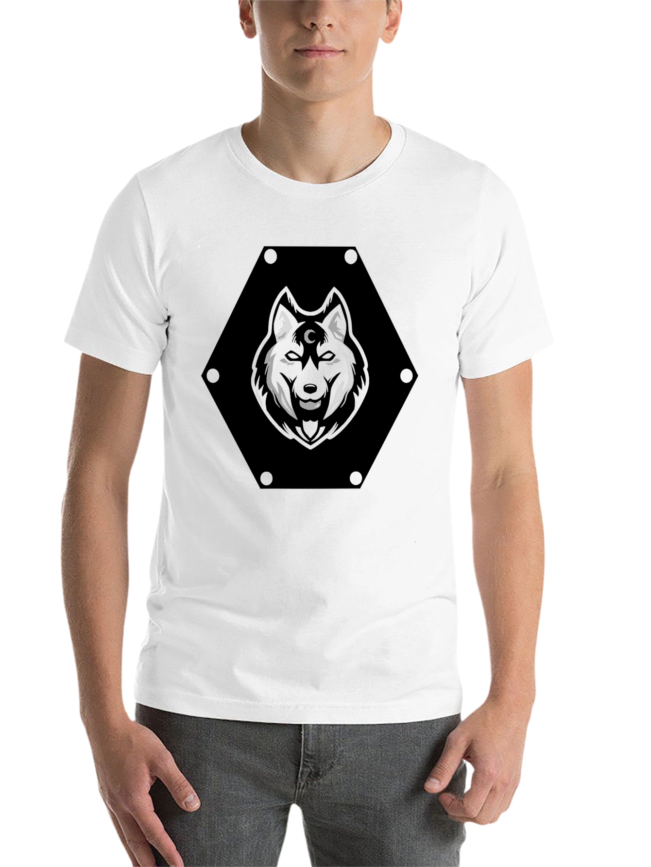 Black Mystic Wolf Graphic Tee - Black view 14
