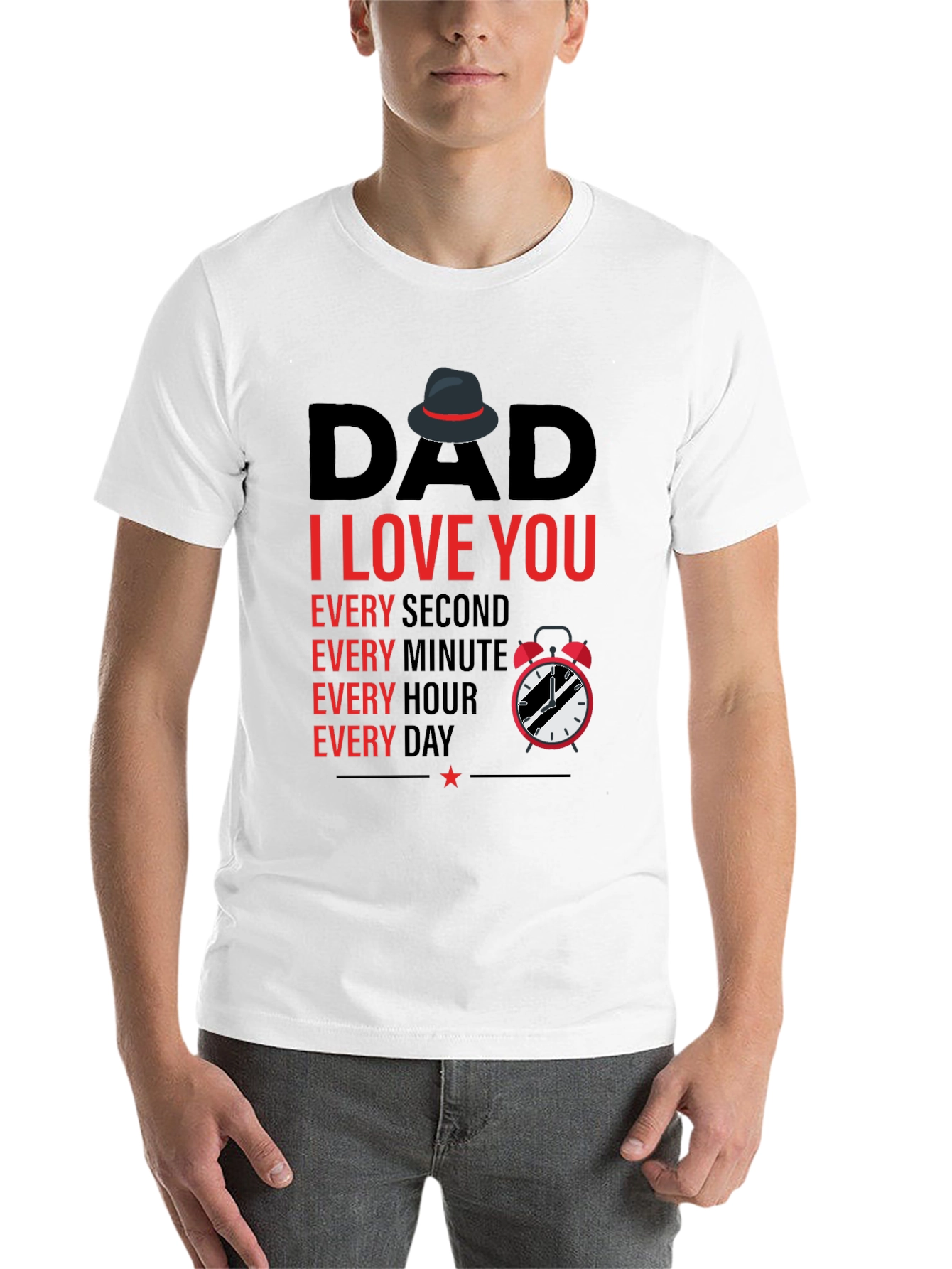 Black Dad I Love You Black T-Shirt view 14