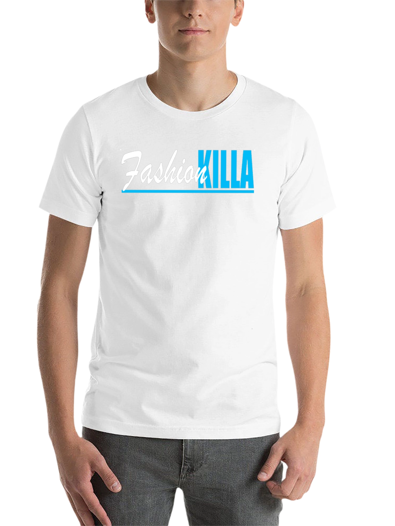 Black Fashion Killa Graphic Tee - Black Cotton T-Shirt view 14