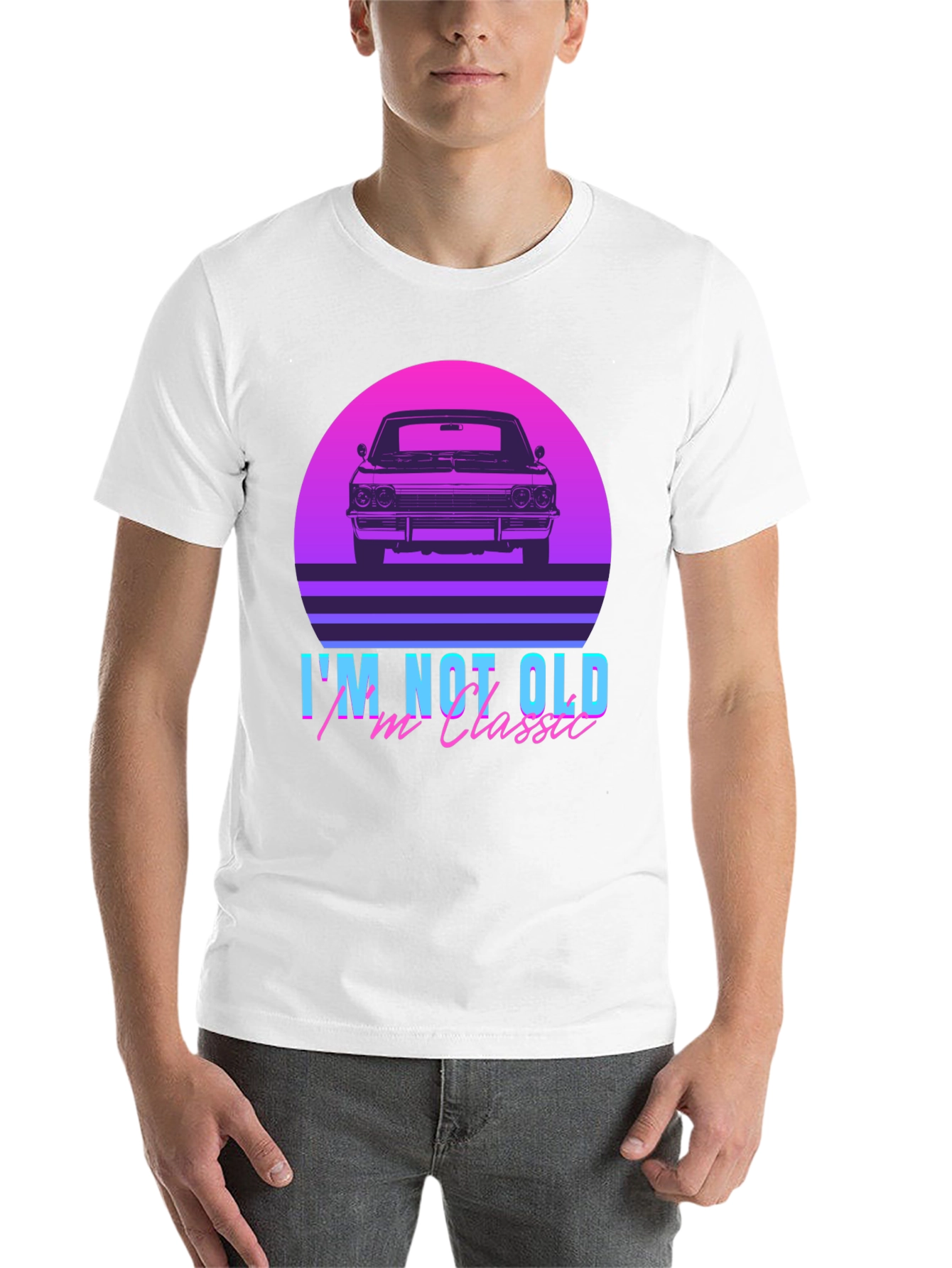 Black Classic Car Retro T-Shirt - I'm Not Old, I'm Classic view 14