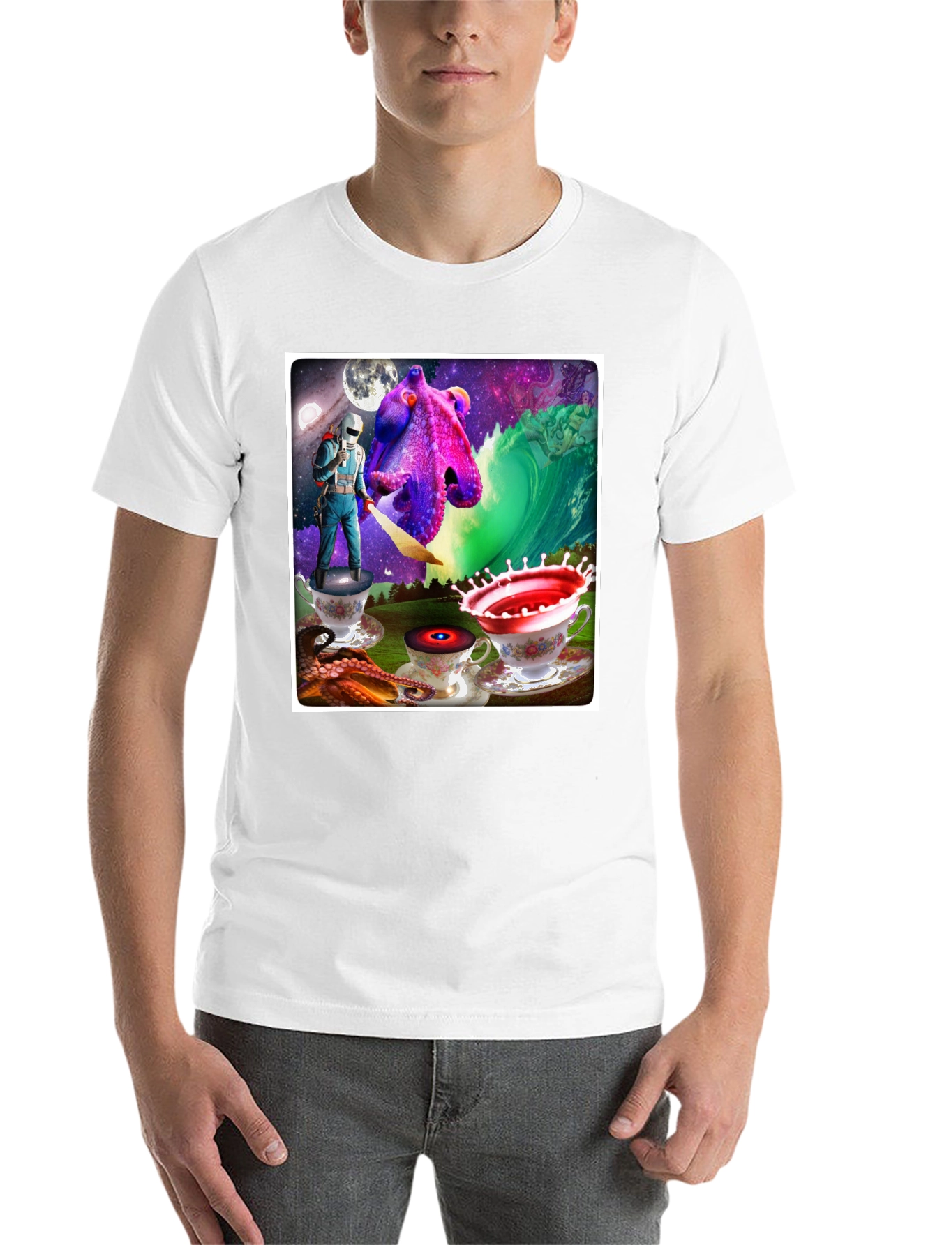 Black Cosmic Octopus T-Shirt view 14