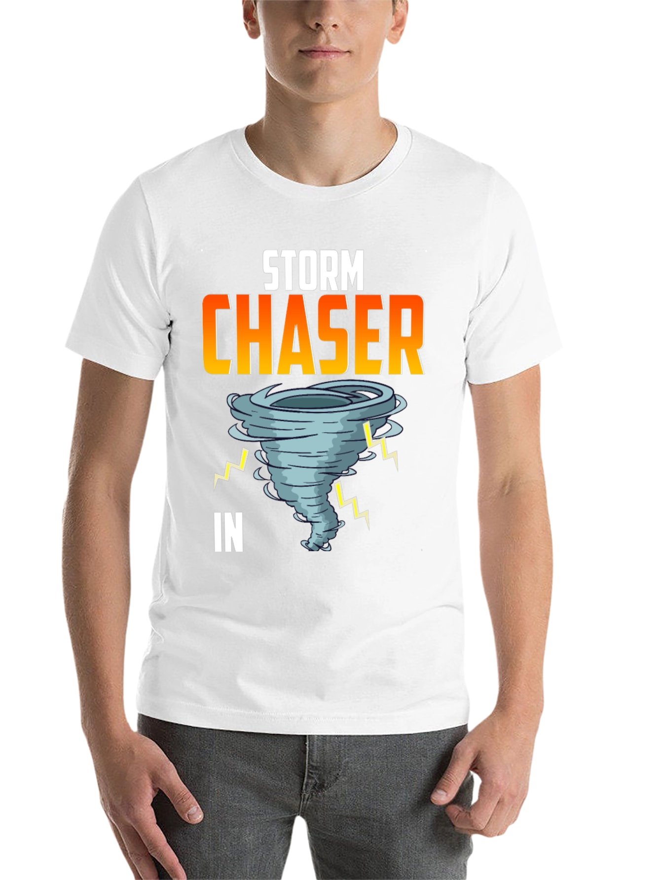 Black Storm Chaser Graphic Tee - Black Cotton T-Shirt view 14