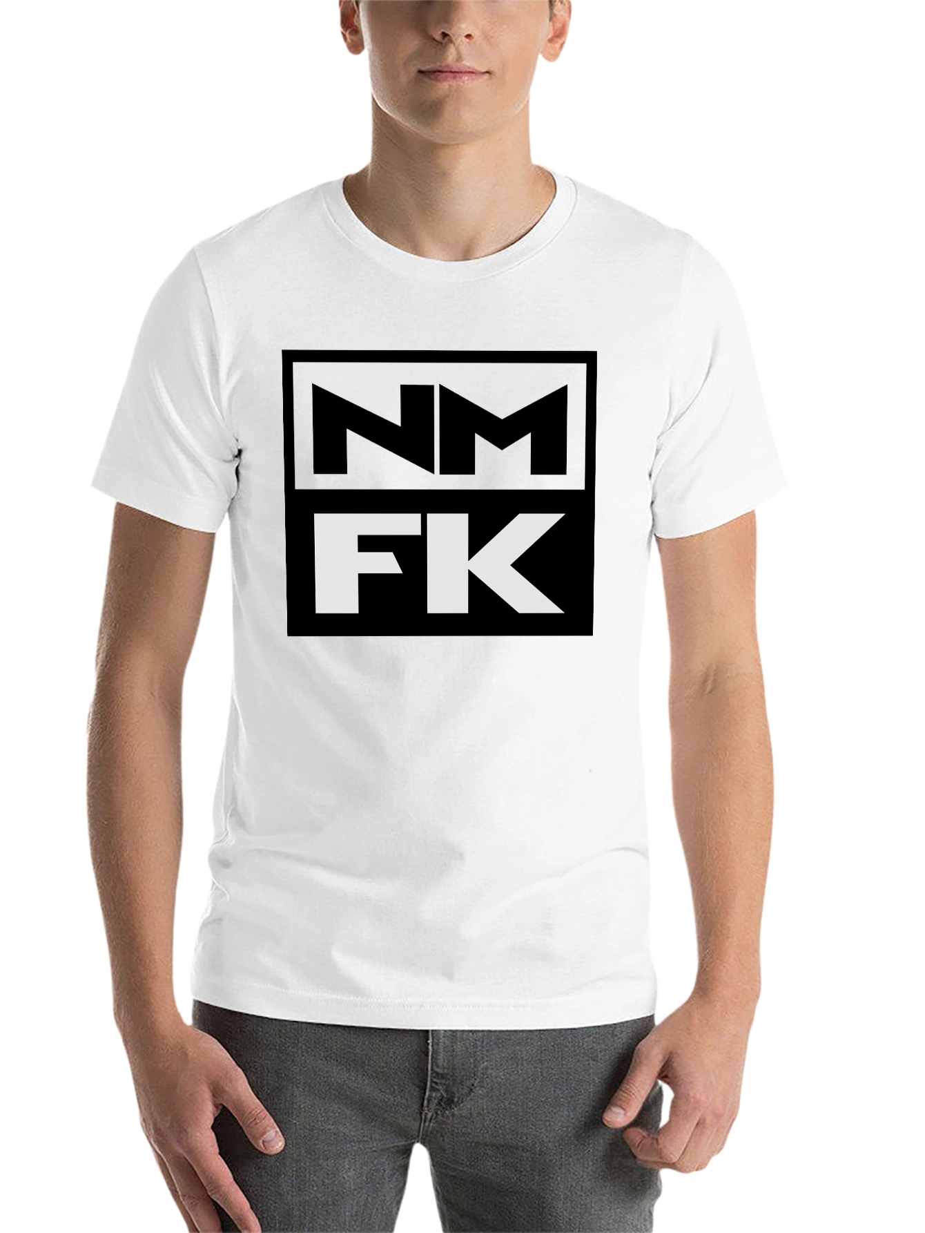 Black NM FK Graphic Tee - Bold Statement T-Shirt view 14
