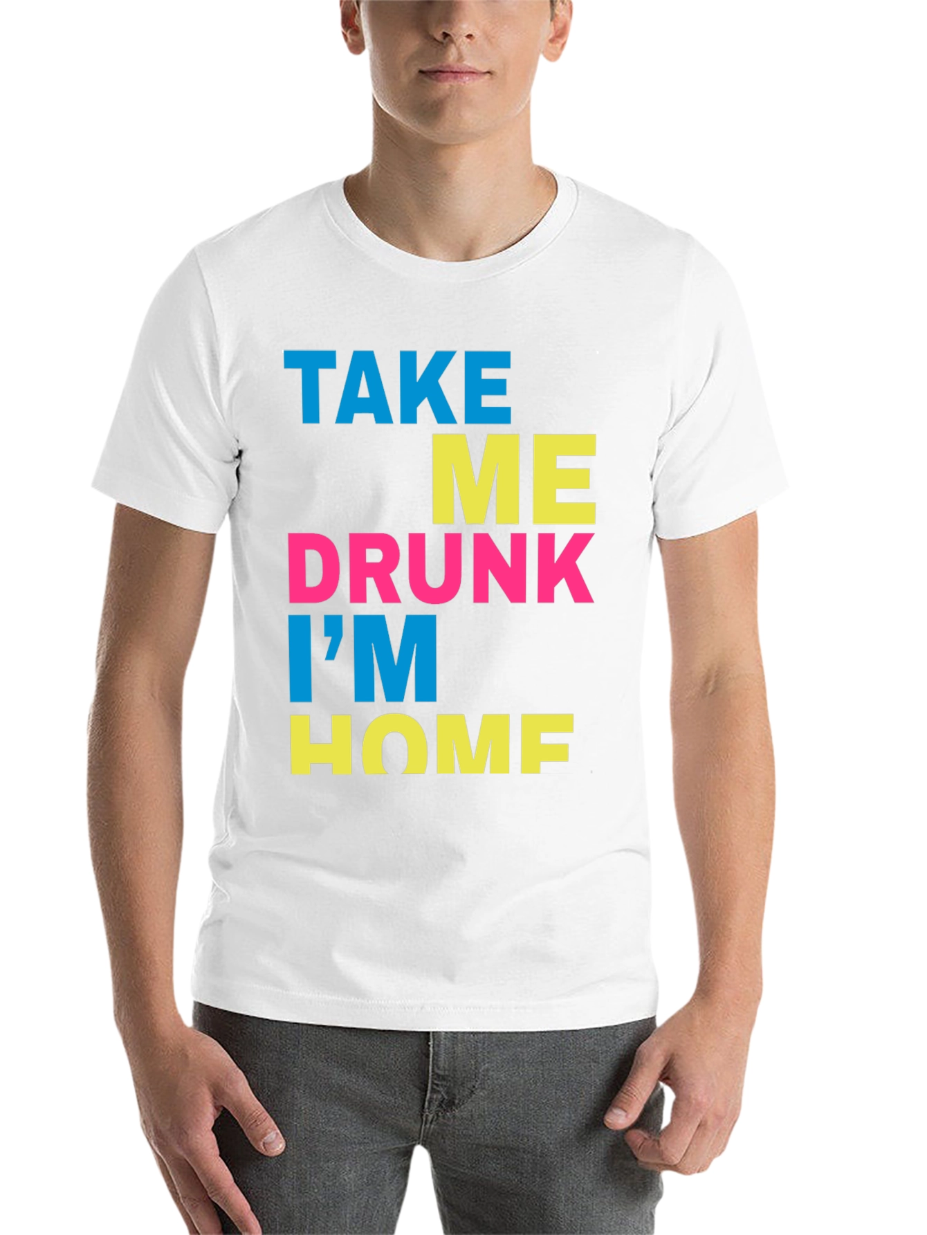 Black Take Me Drunk I'm Home T-Shirt - Funny Party Tee view 14