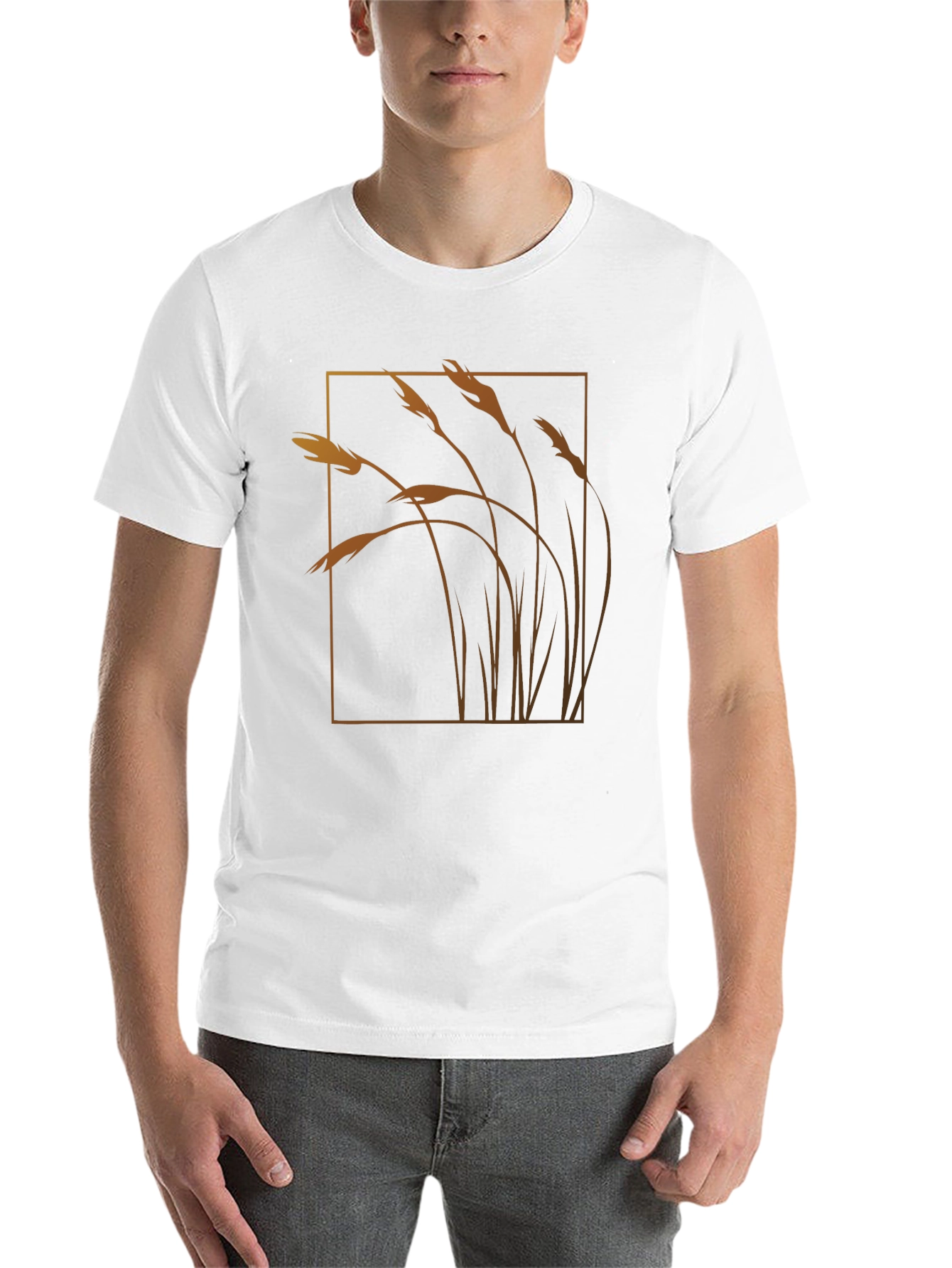 Black Wheat Field Graphic Tee - Black Cotton Blend view 14