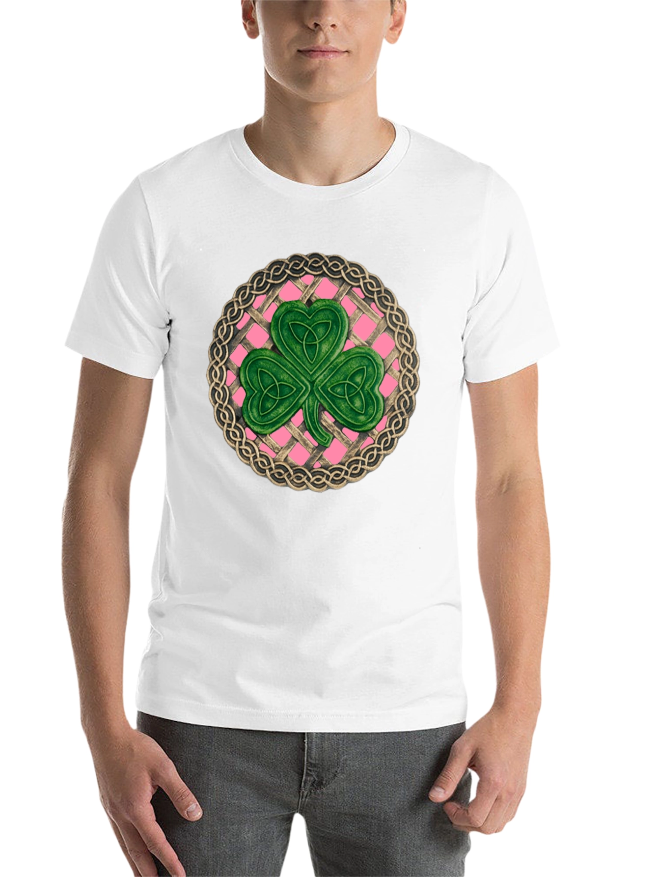 Black Celtic Knot Shamrock T-Shirt - St. Patrick's Day view 14