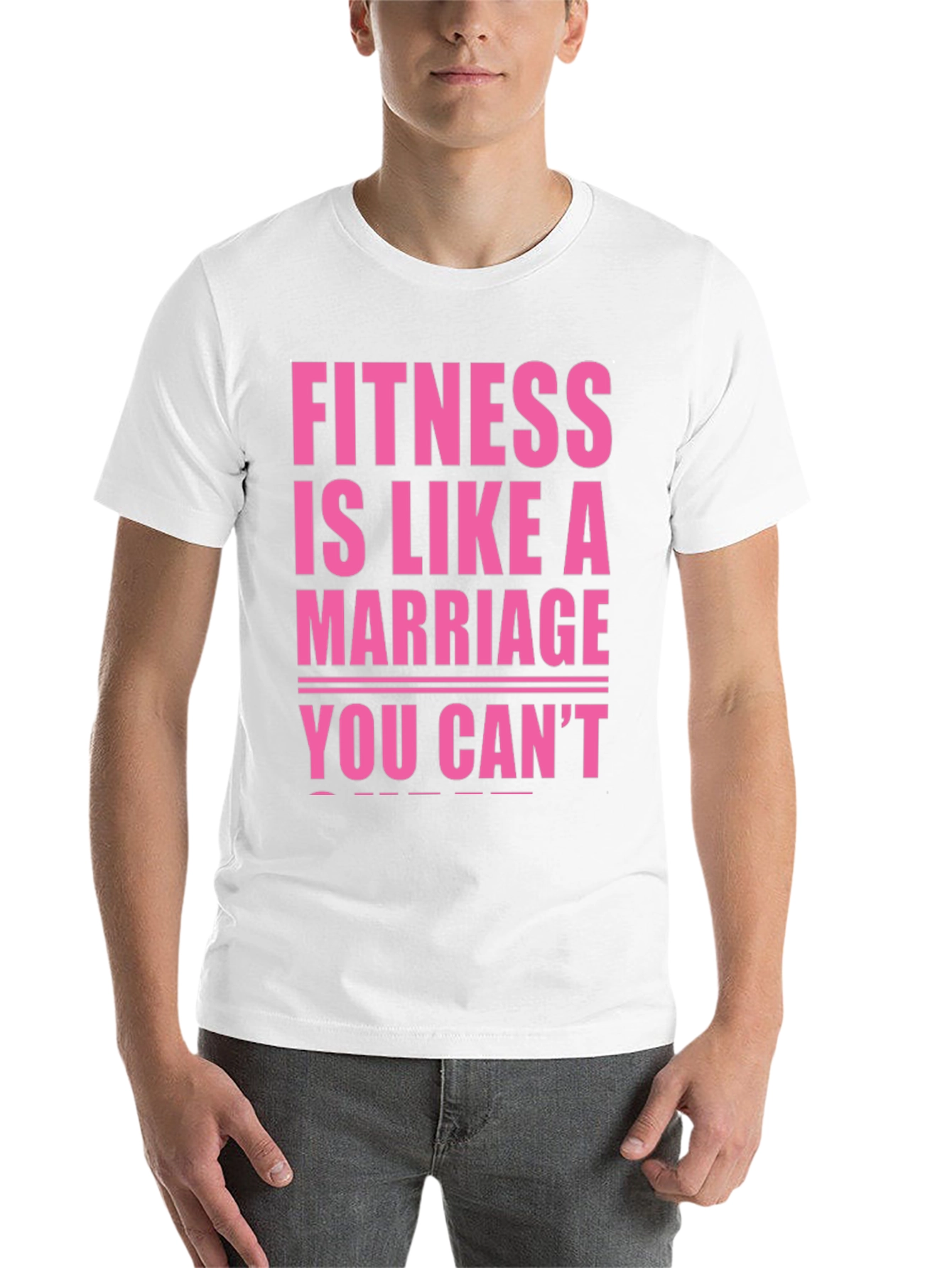 Black Fitness is Like a Marriage T-Shirt view 14