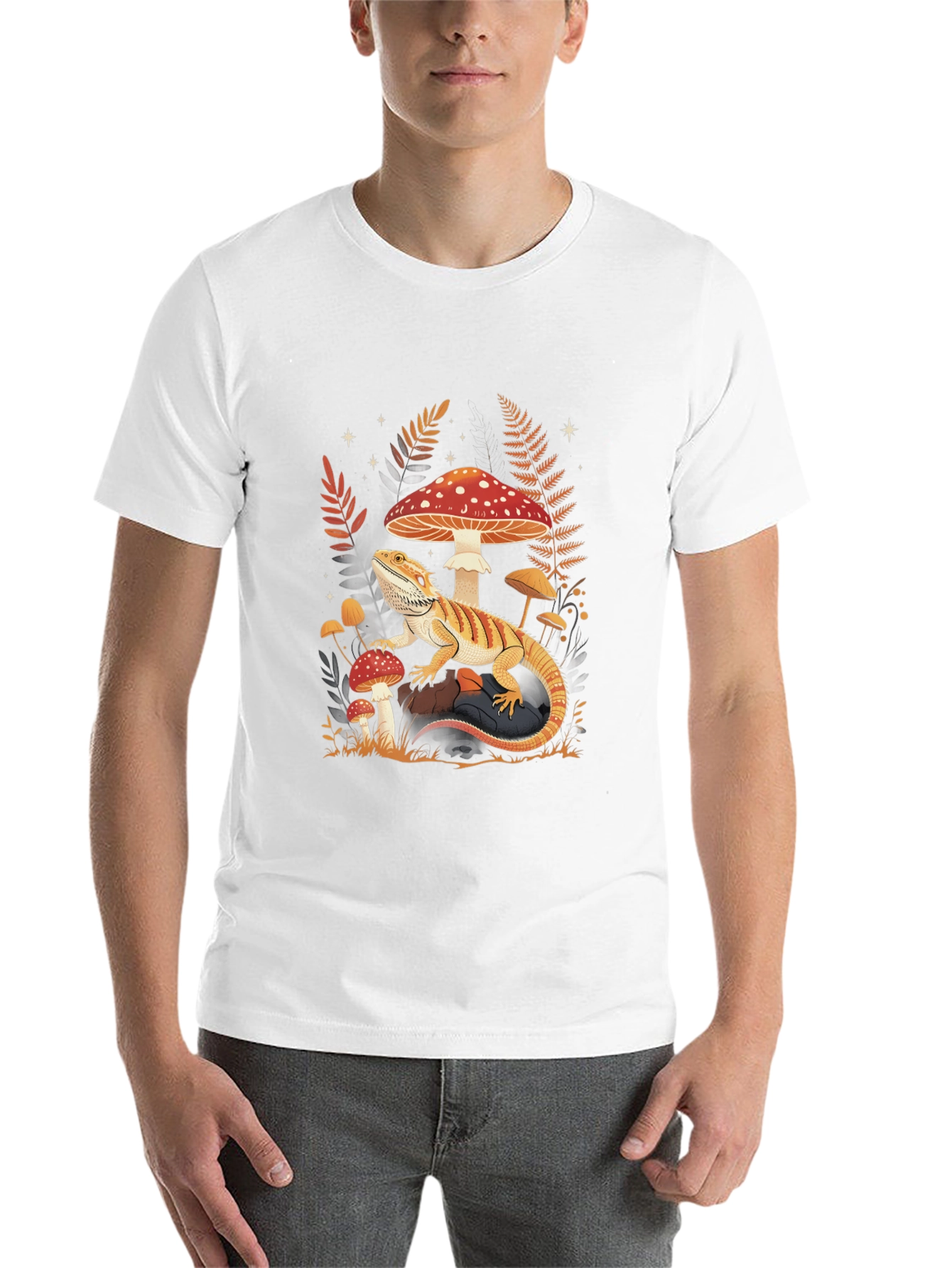 Black Bearded Dragon Mushroom Graphic Tee view 14