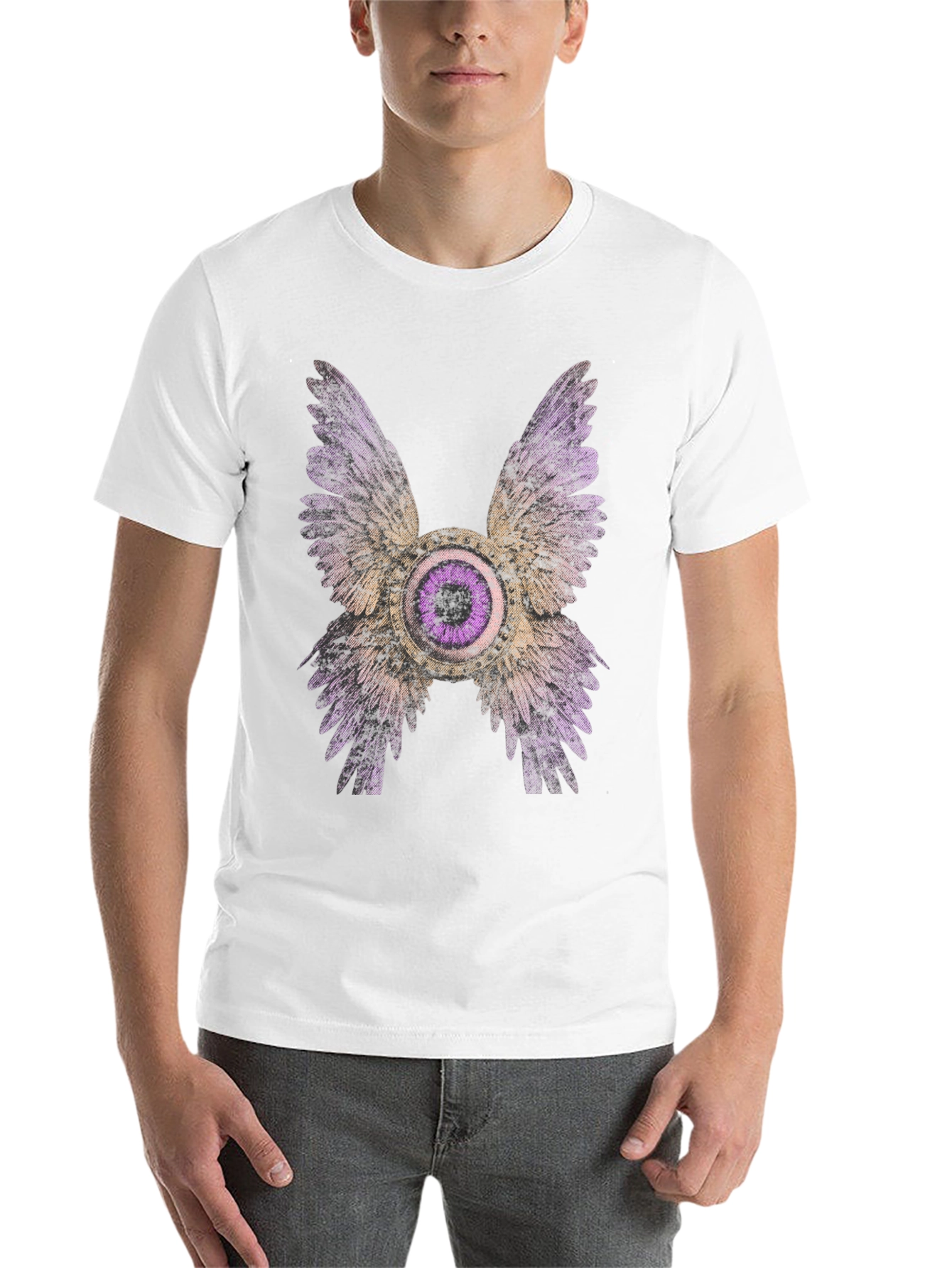 Black Winged Eye Graphic Tee - Bold Statement Shirt view 14