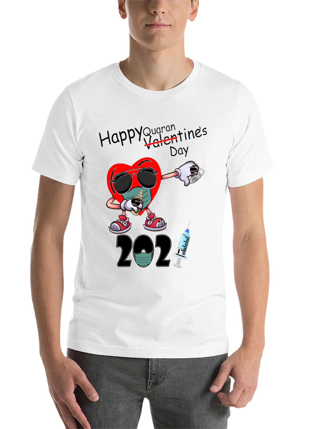 Black Happy Quarantines Day 2021 T-Shirt view 14