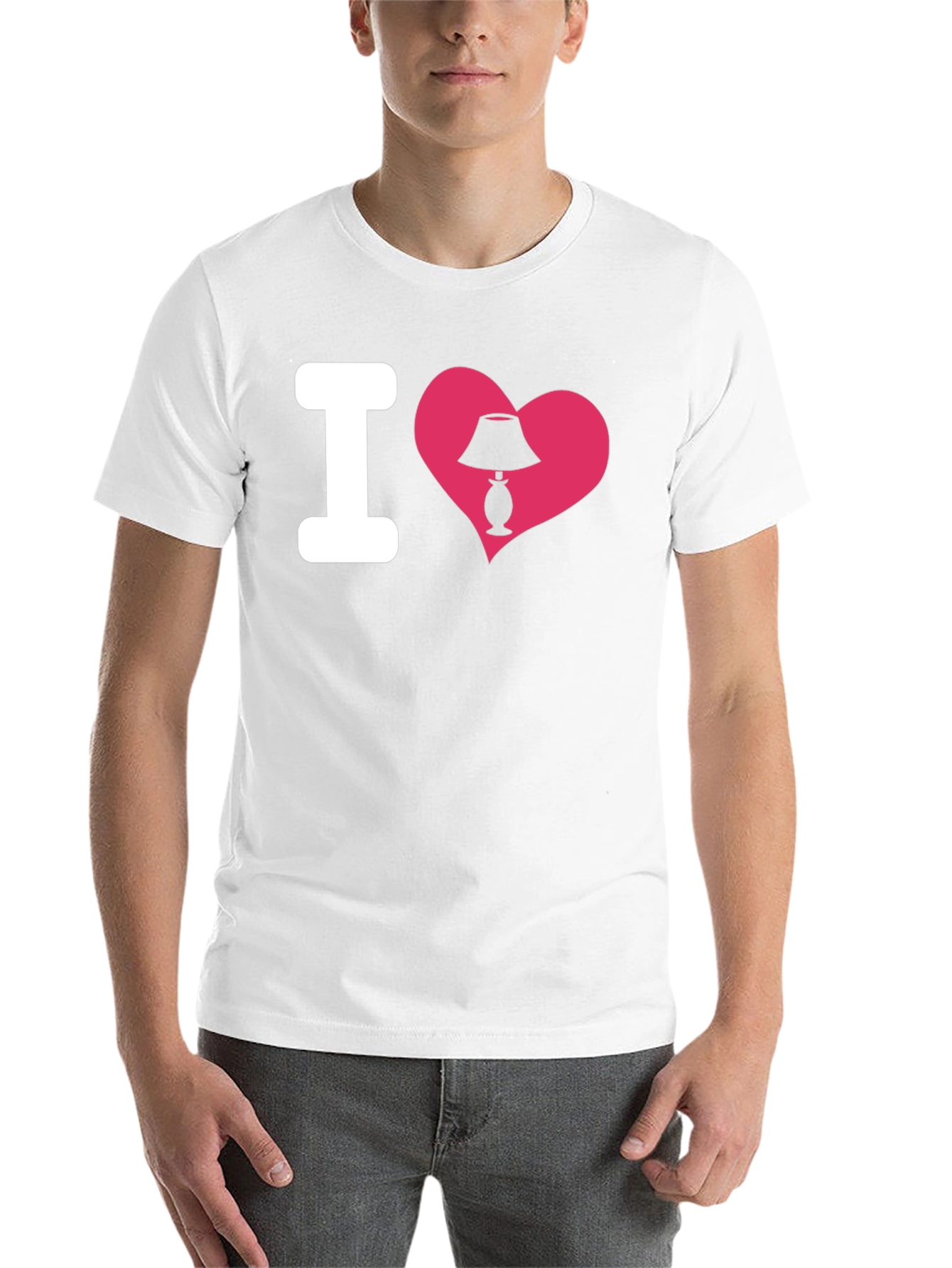Black I Heart Lamp T-Shirt - Novelty Graphic Tee view 14