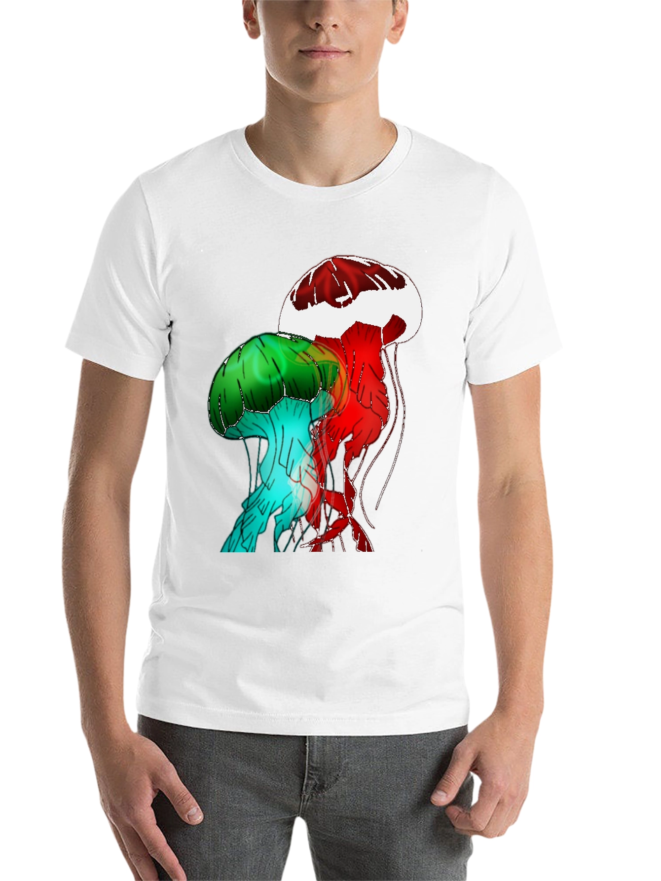 Black Jellyfish Graphic Black T-Shirt view 14