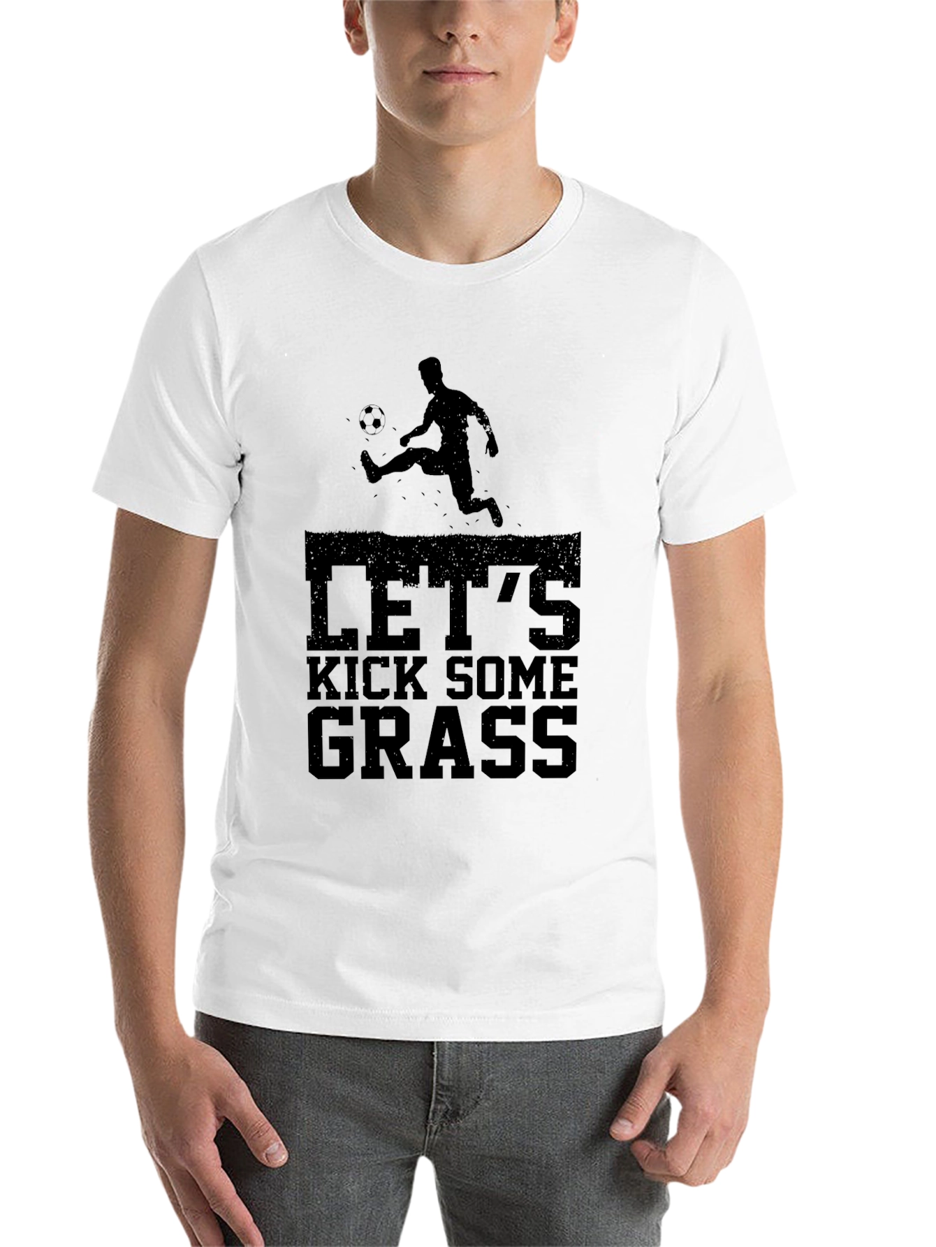 Black Let's Kick Some Grass Graphic Tee view 14