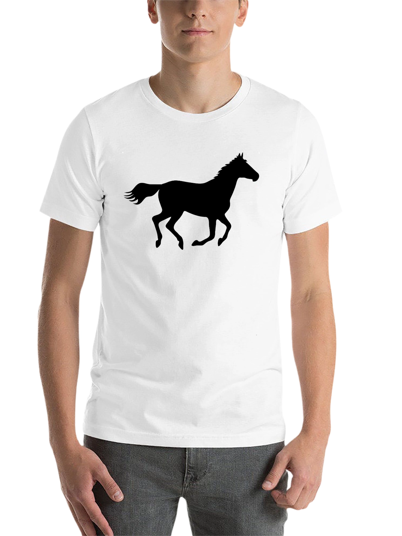 Black Black Horse Silhouette T-Shirt view 14