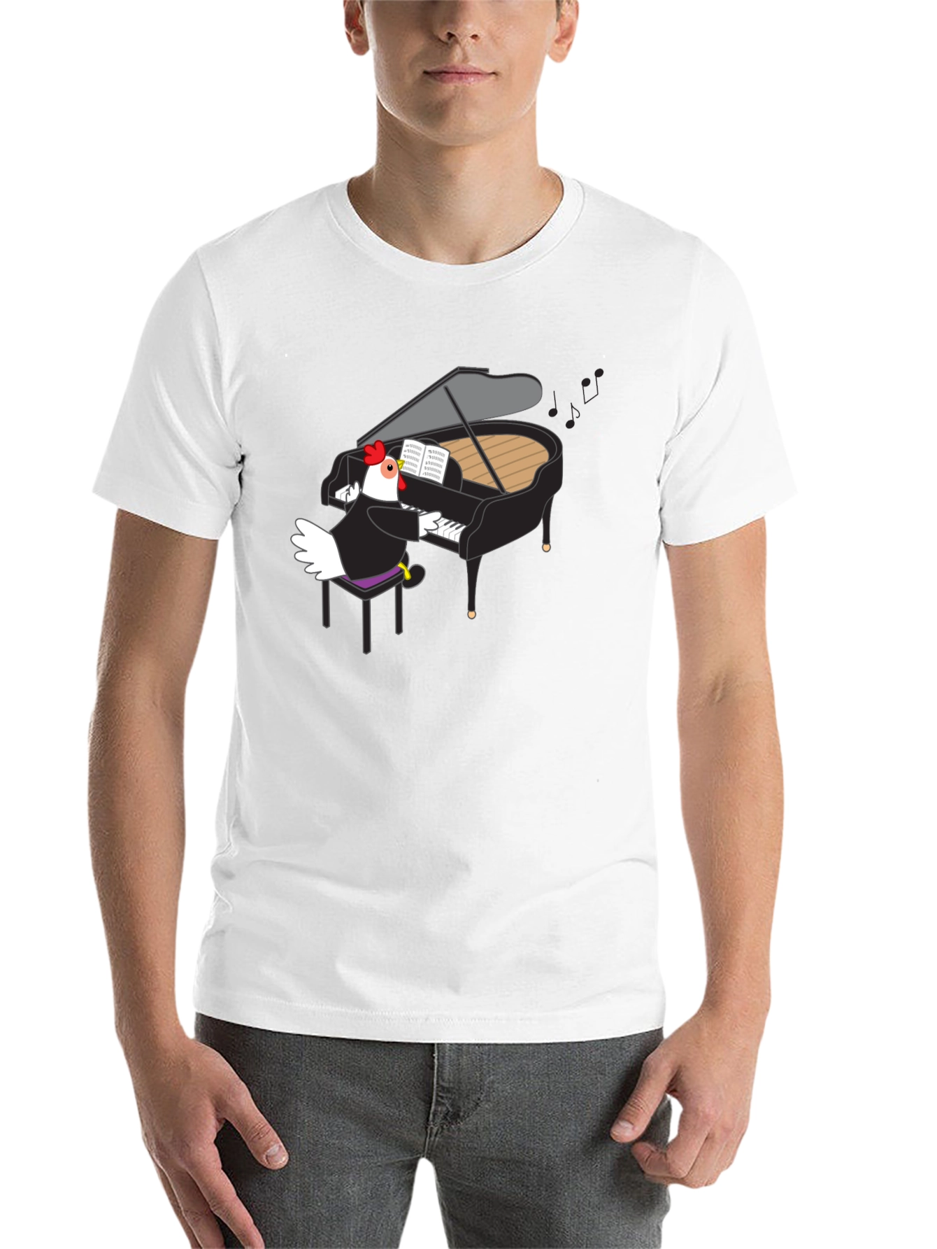 Black Chicken Pianist Graphic Tee view 14