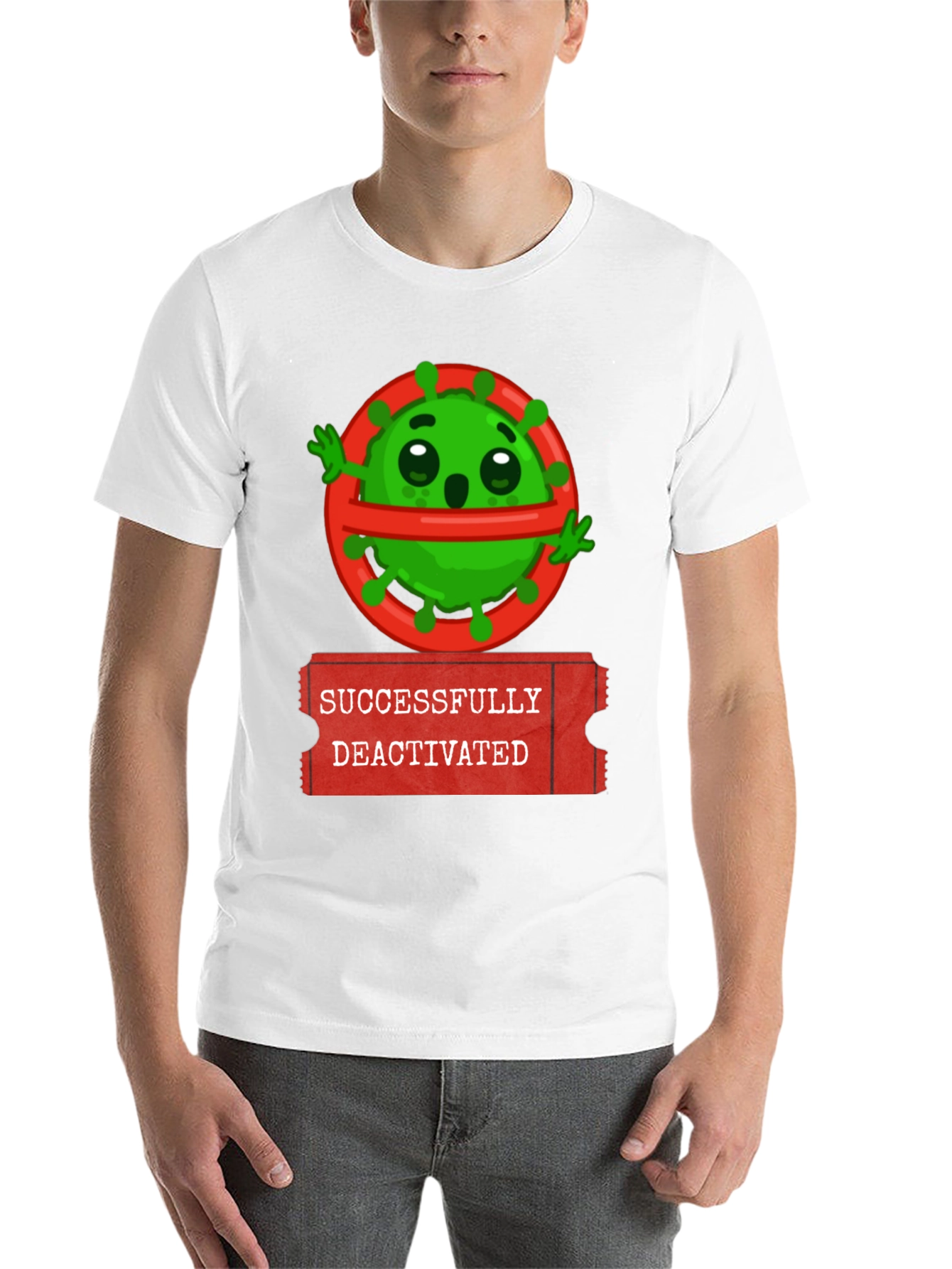 Black Successfully Deactivated Virus Graphic Tee view 14