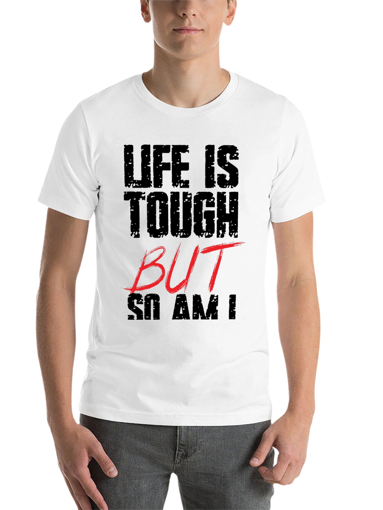 Black Life Is Tough Graphic T-Shirt view 14