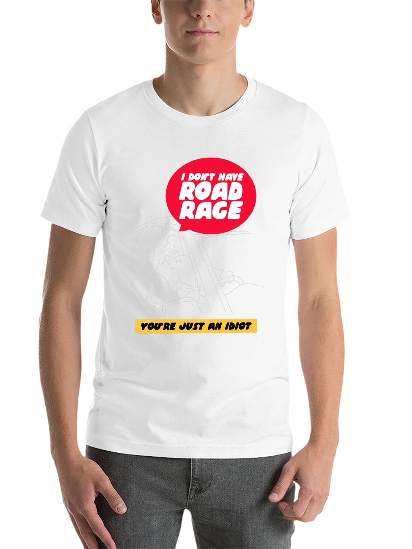 Black Road Rage Humor Graphic Tee view 14