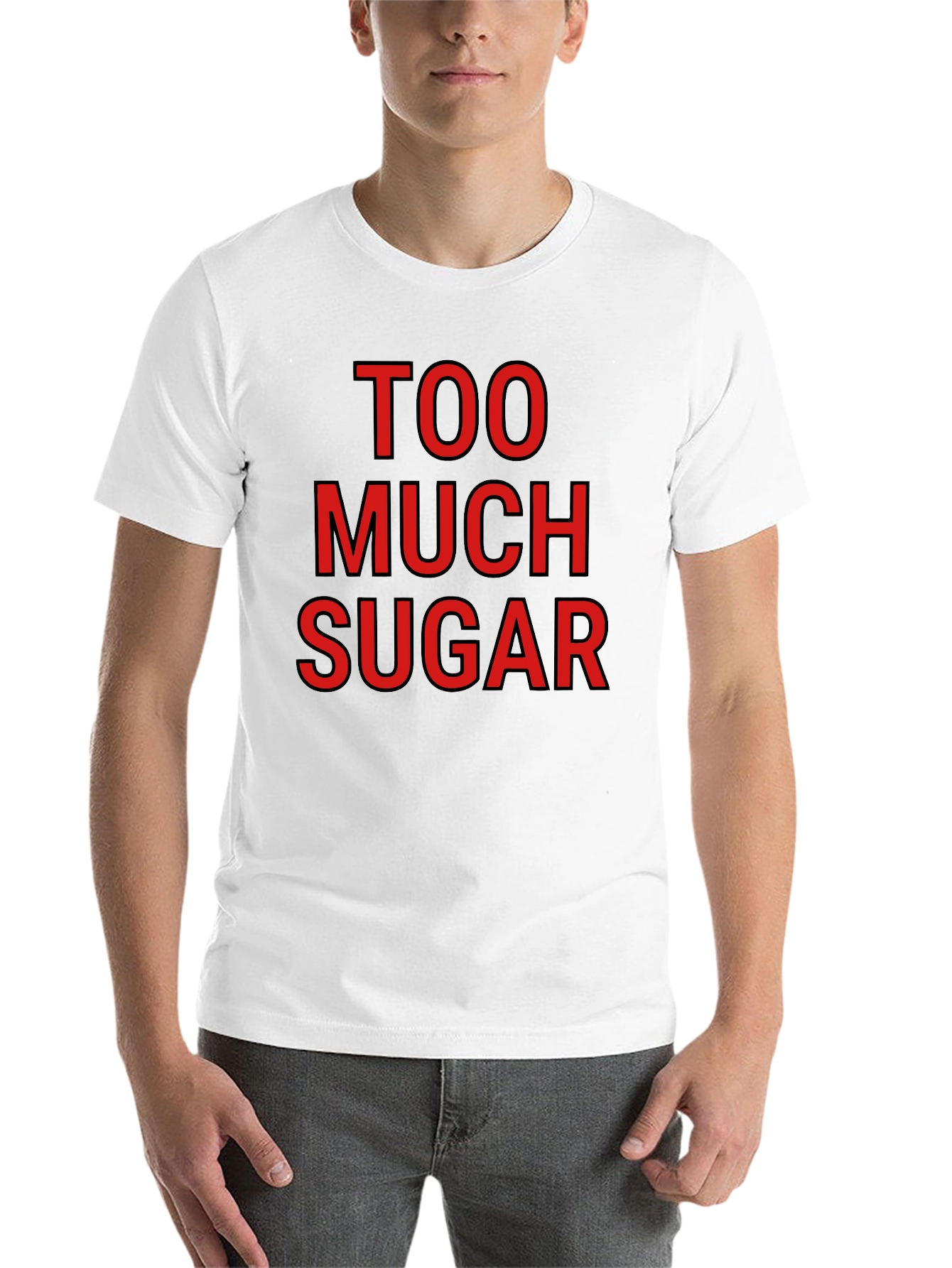 Black Too Much Sugar Graphic T-Shirt - Bold Statement Tee view 14