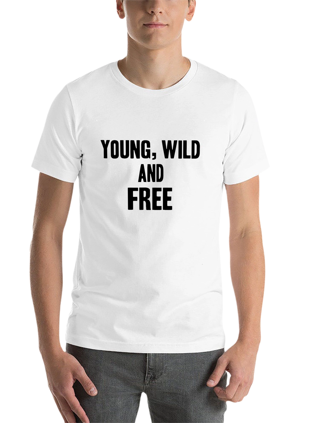 Black Young, Wild, and Free Graphic Tee - Black view 14