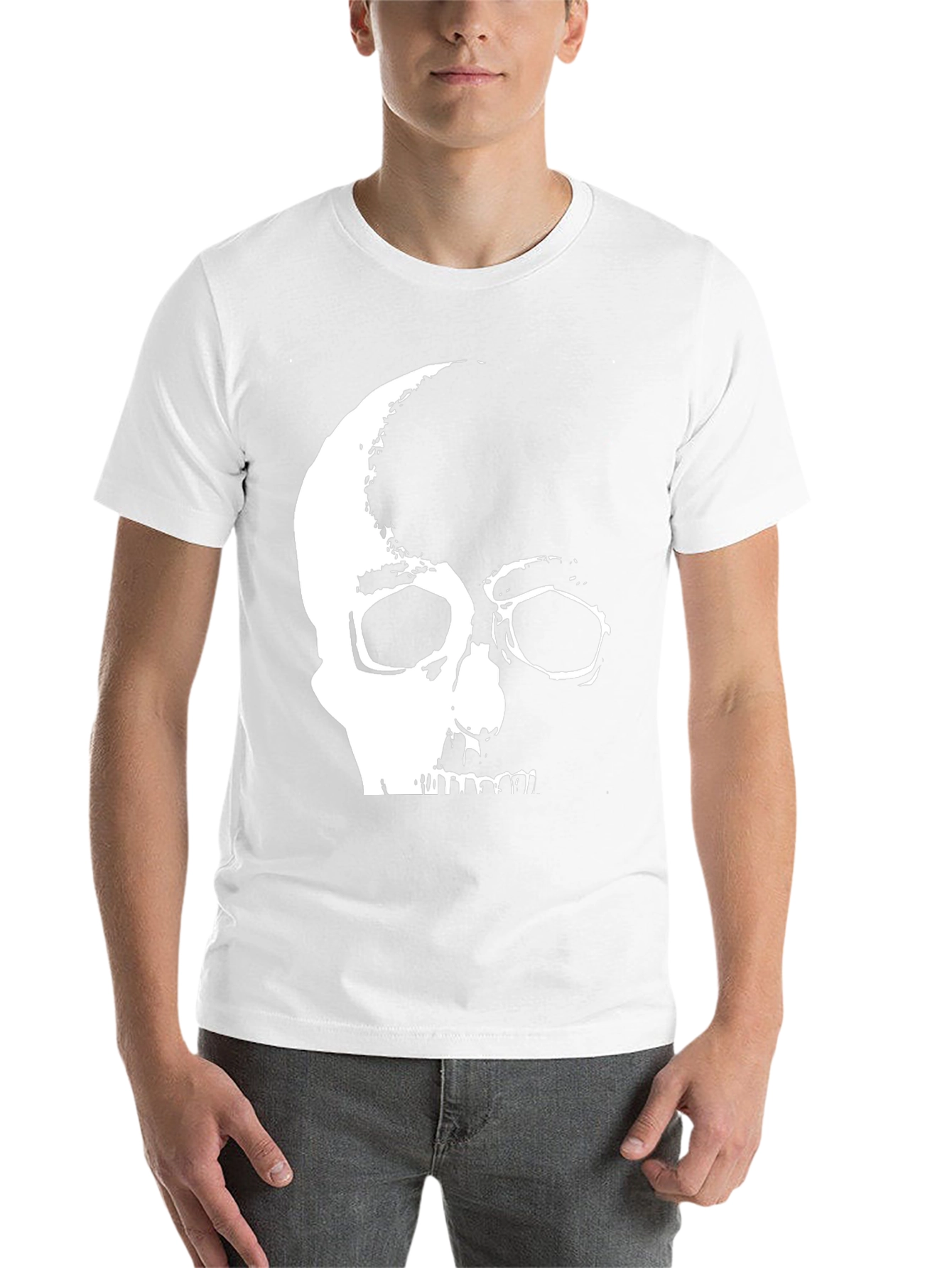 Black Skull Graphic Print Black T-Shirt view 14