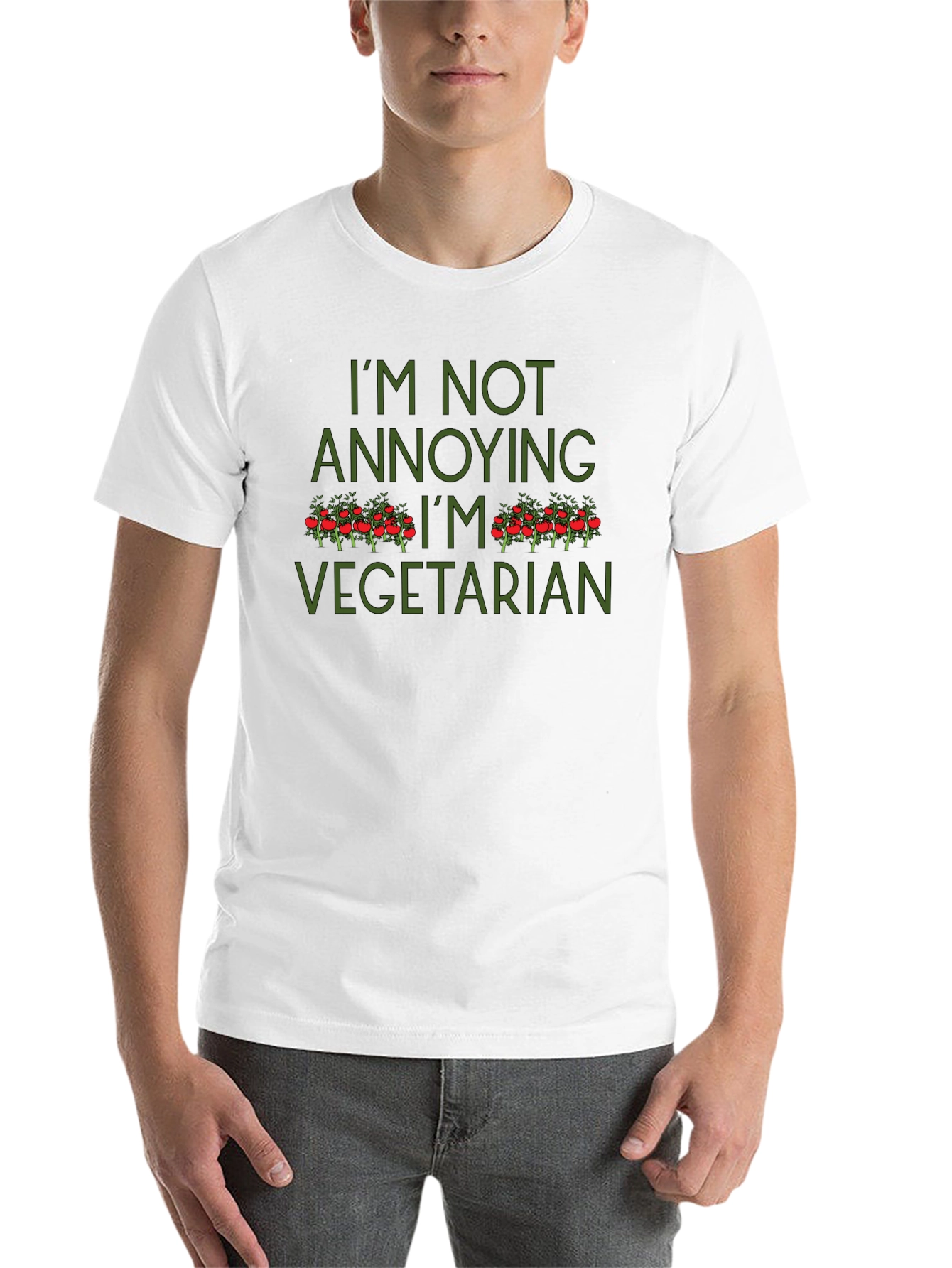 I'm Not Annoying I'm Vegetarian Graphic Tee - 14