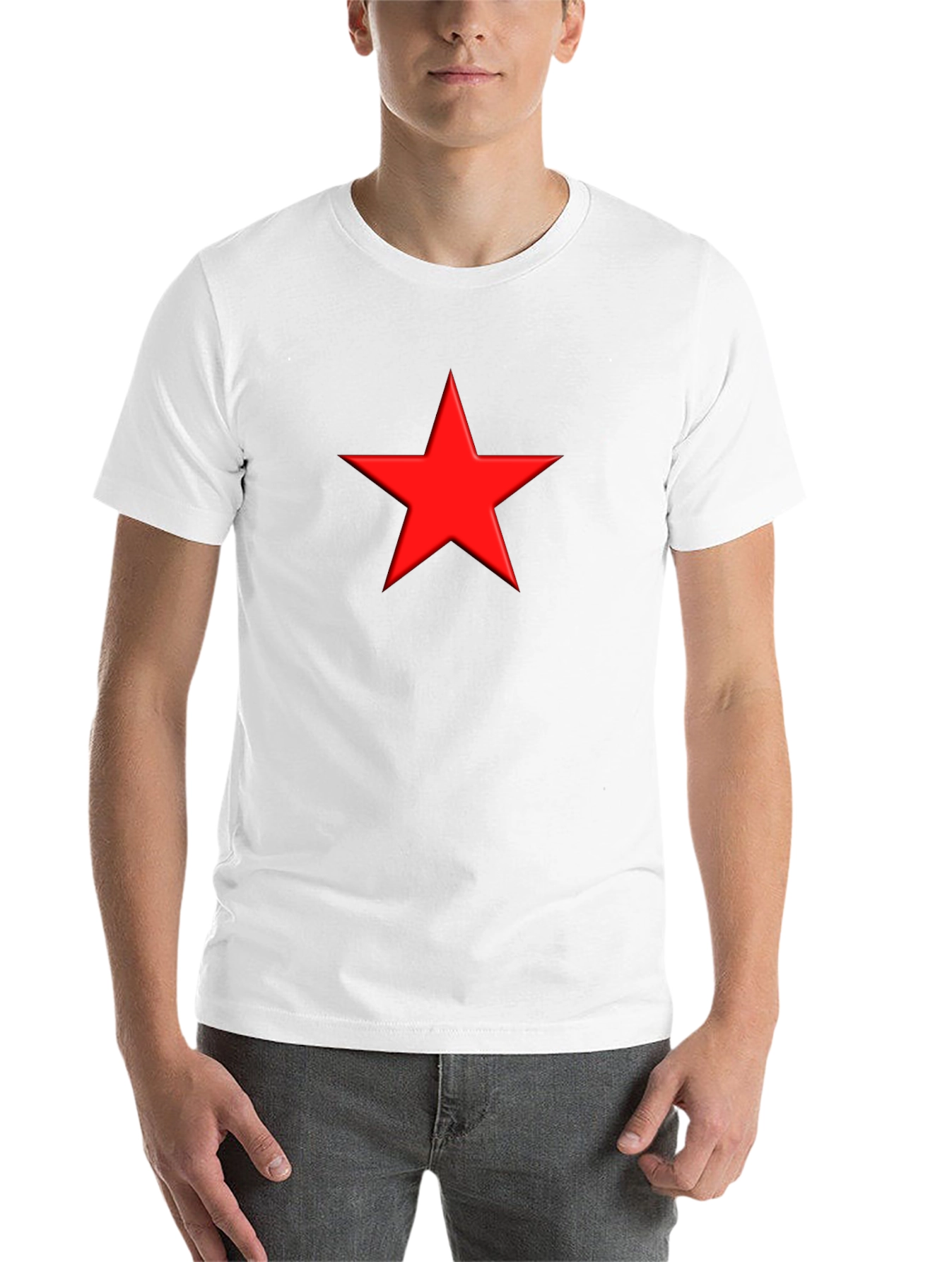 Black Red Star Graphic Black T-Shirt view 14