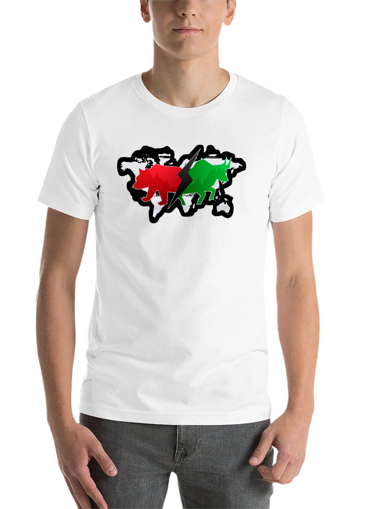 Black Bulls & Bears T-Shirt - Global Market Design view 14