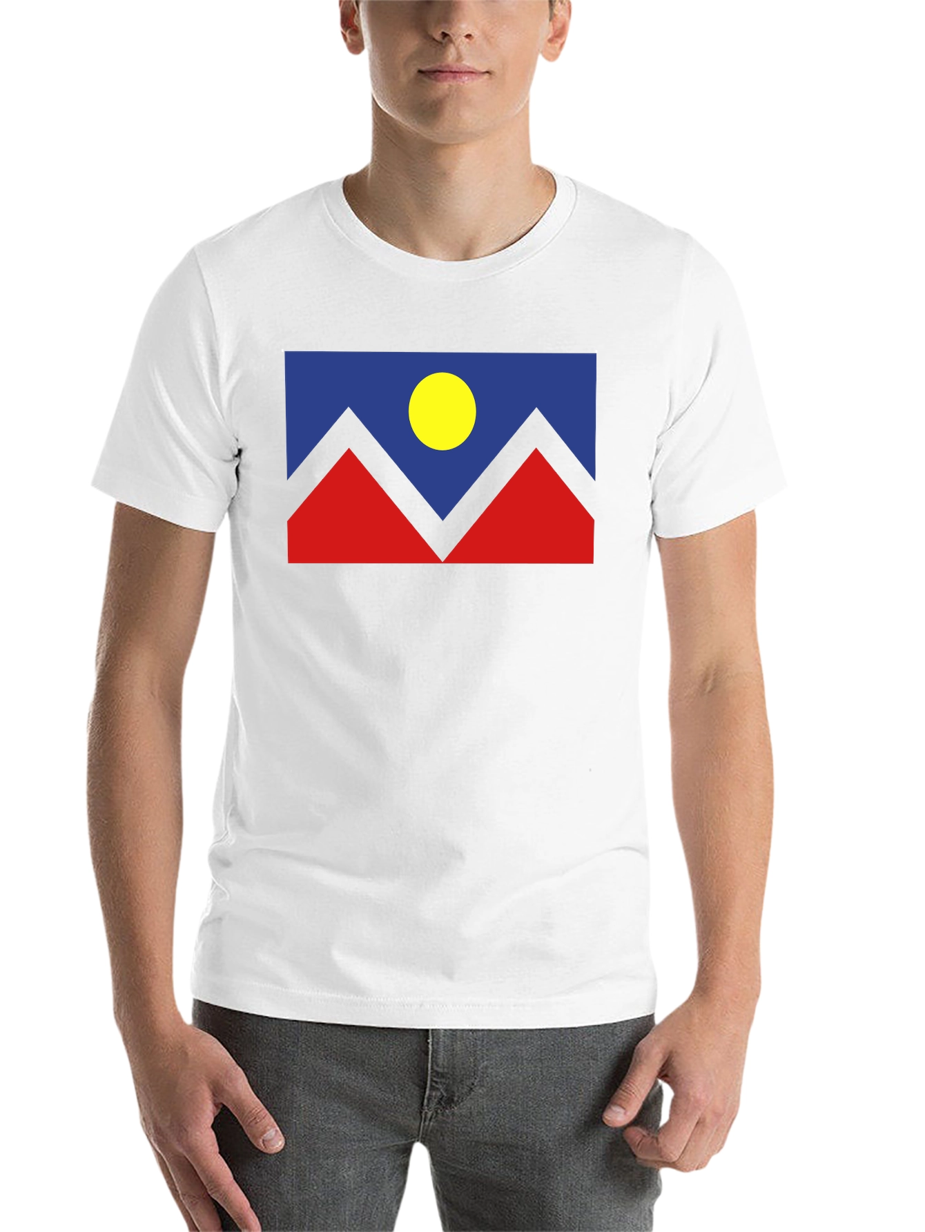 Black Abstract Mountain Graphic T-Shirt view 14