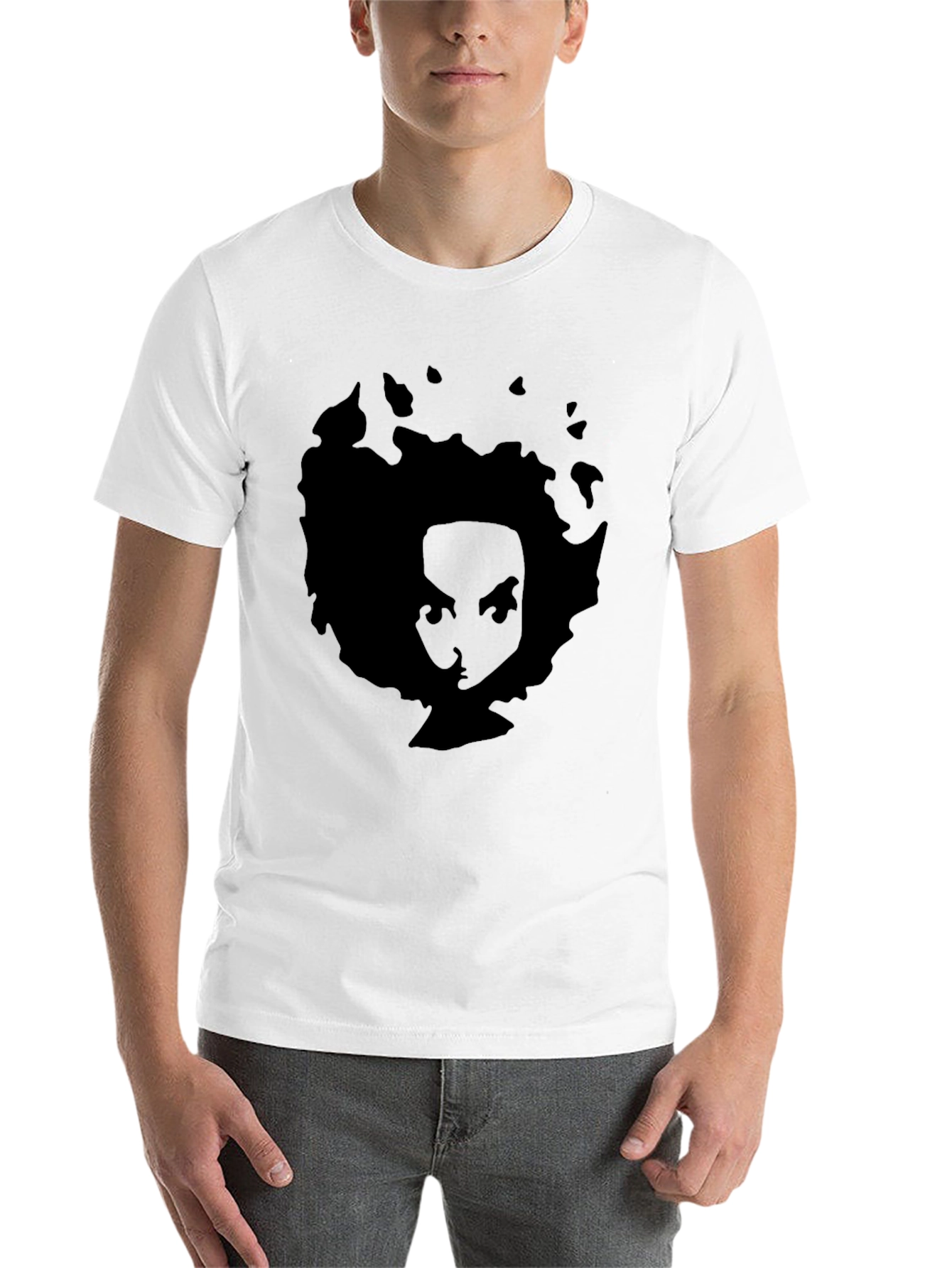 Black Afro Silhouette Graphic T-Shirt view 14